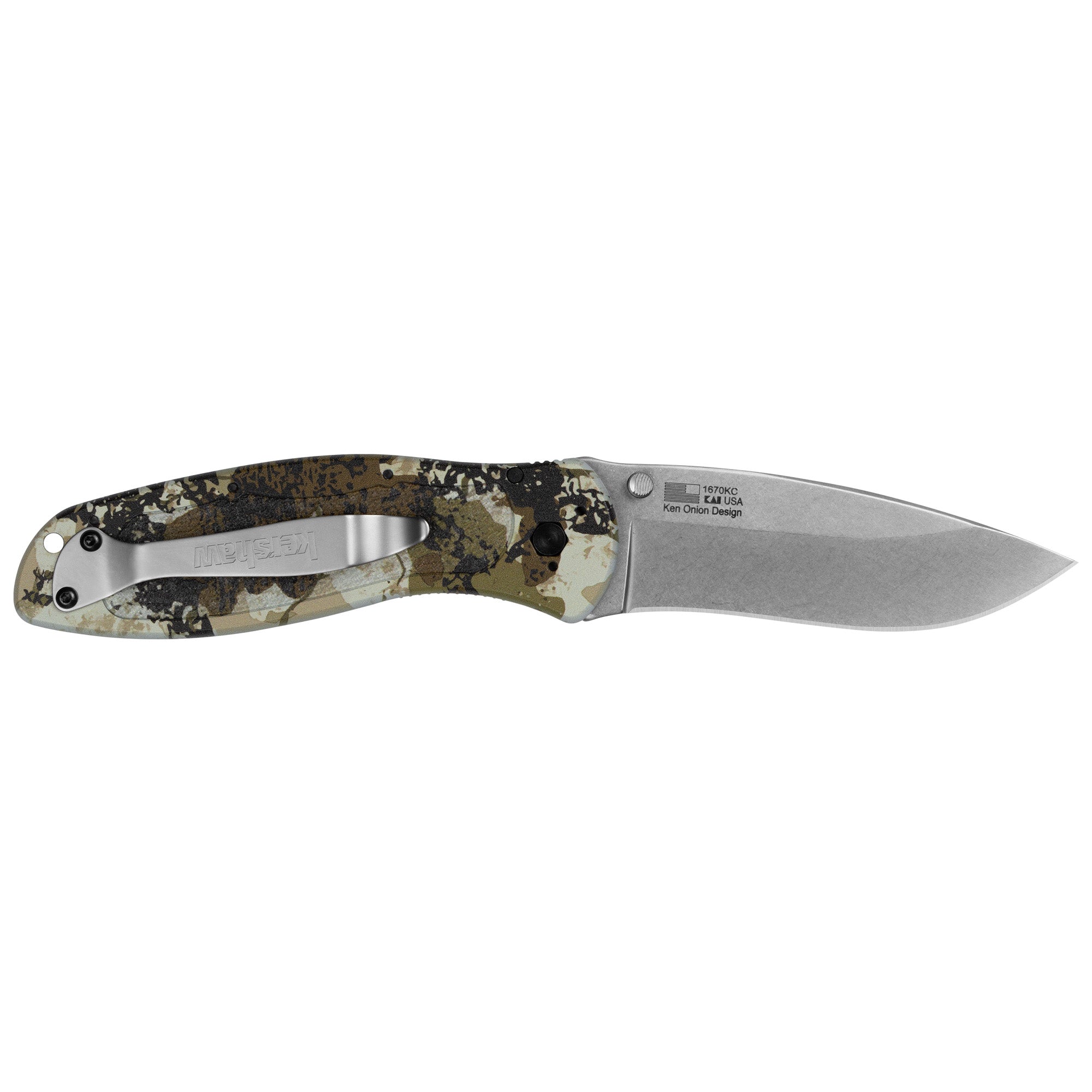 Kershaw Blur 3.4 Kings Camo Folding Knife with 14C28N Blade