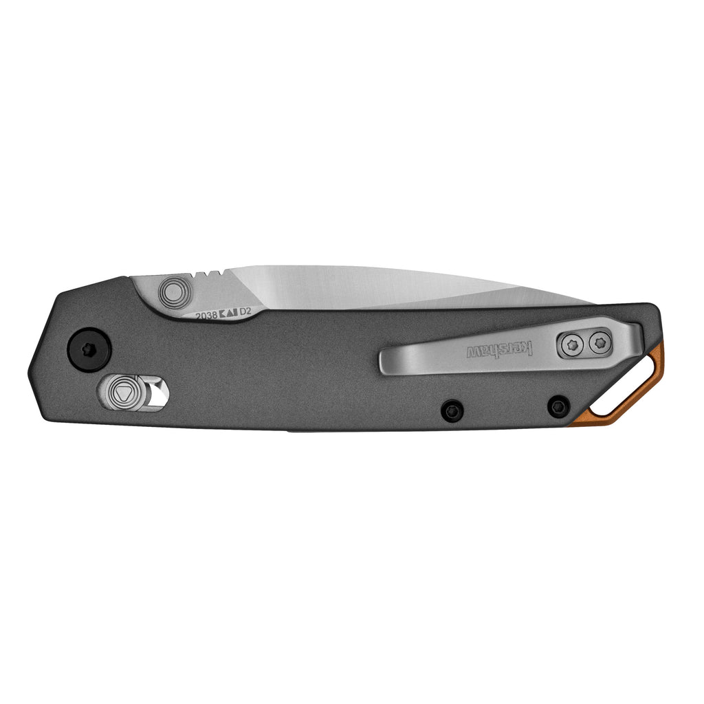 Kershaw Iridium 2038 Folding Knife with D2 Blade and Reversible Pocket Clip