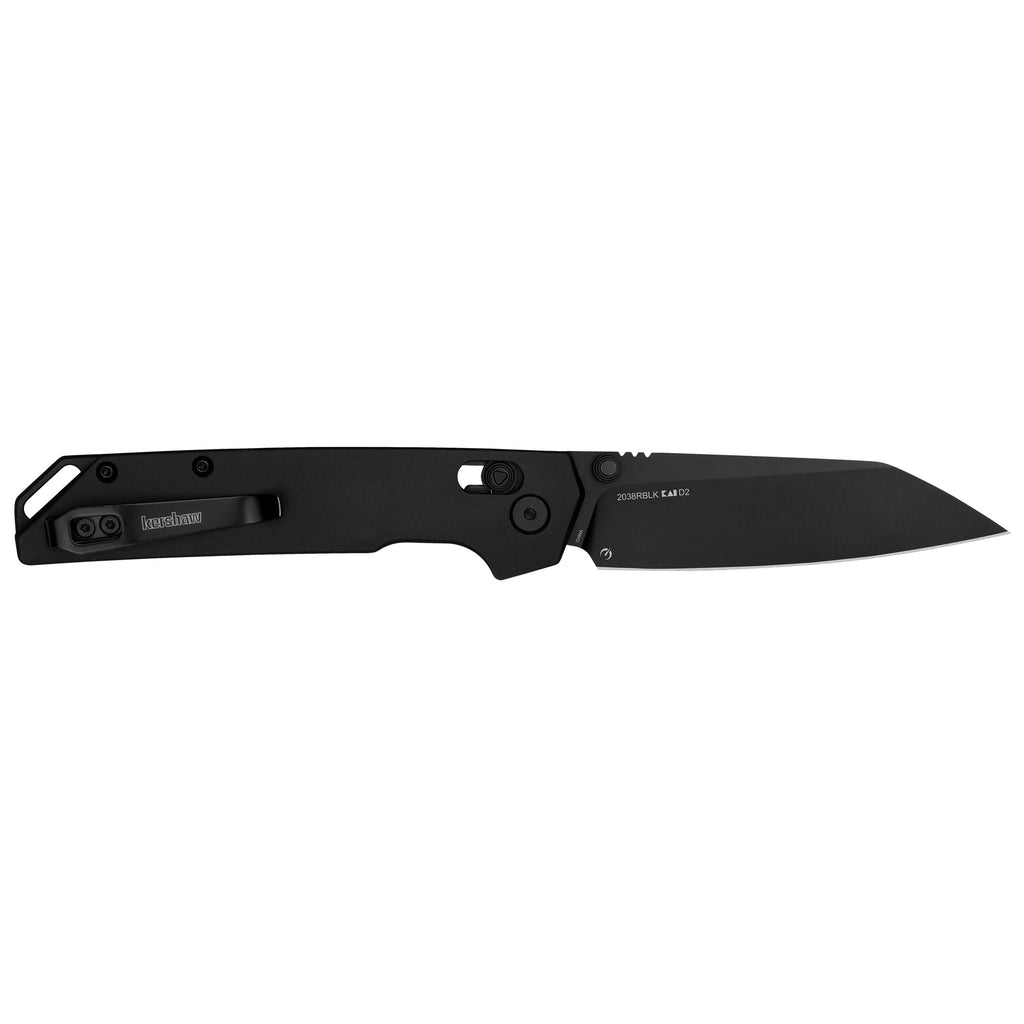 Kershaw Iridium Reverse Tanto Folding Knife - Black D2 Blade, 3.45 inches