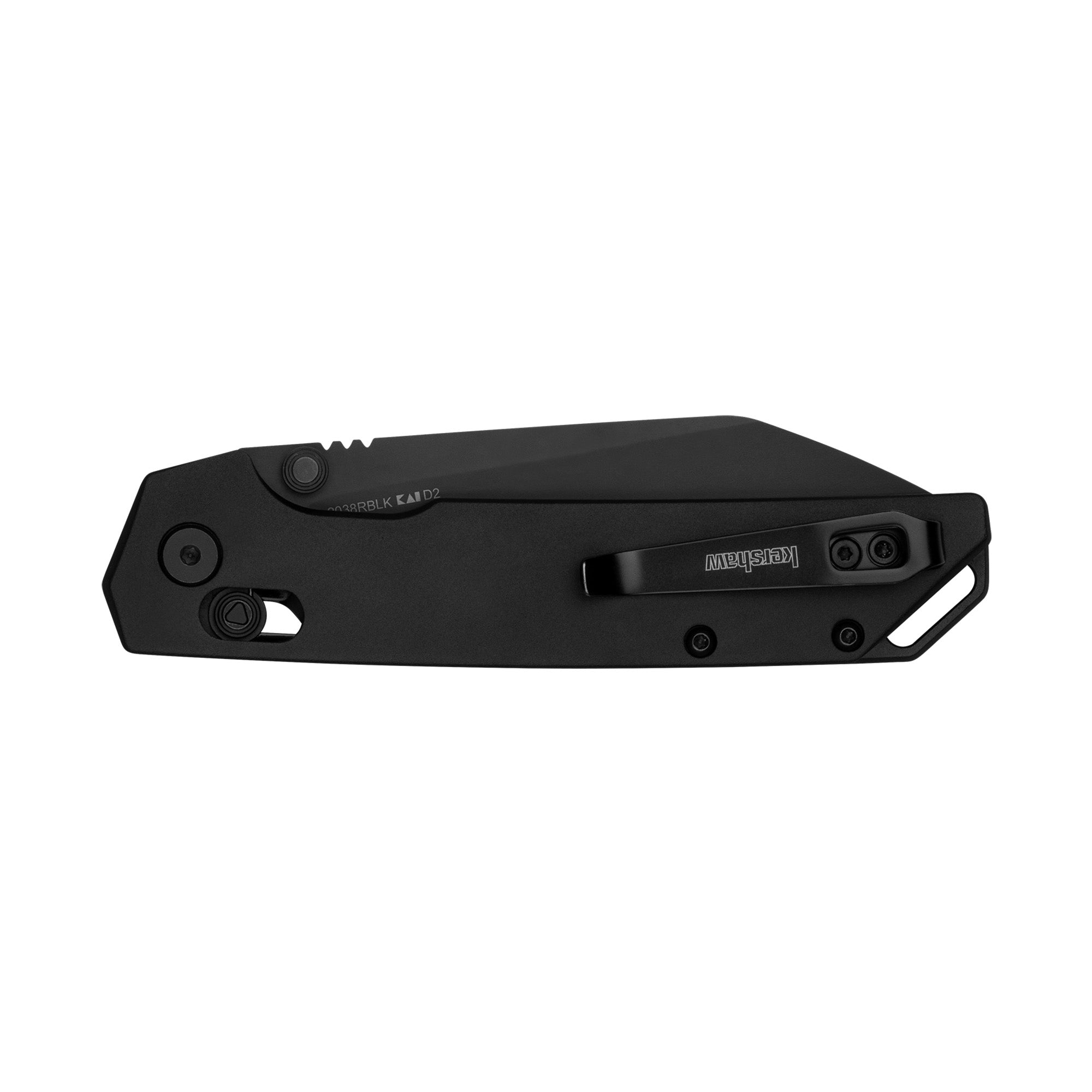 Kershaw Iridium Reverse Tanto Folding Knife - Black D2 Blade, 3.45 inches