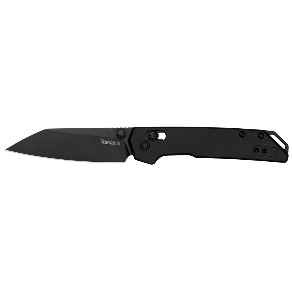 Kershaw Mini Iridium Reverse Tanto Folding Knife with D2 Steel, Black Handle and Reversible Pocket Clip