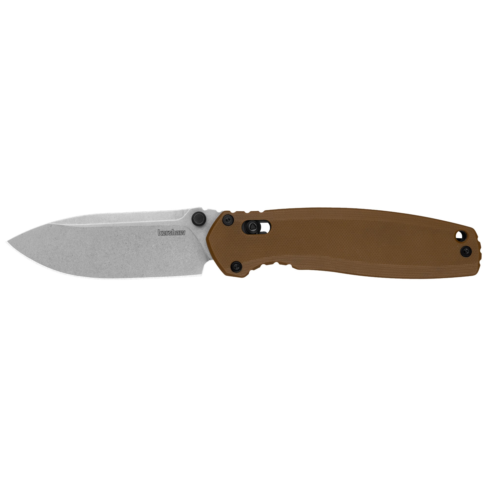 Kershaw Broadside Model 2052 Folding Knife with D2 Steel and Flat Dark Earth Handle