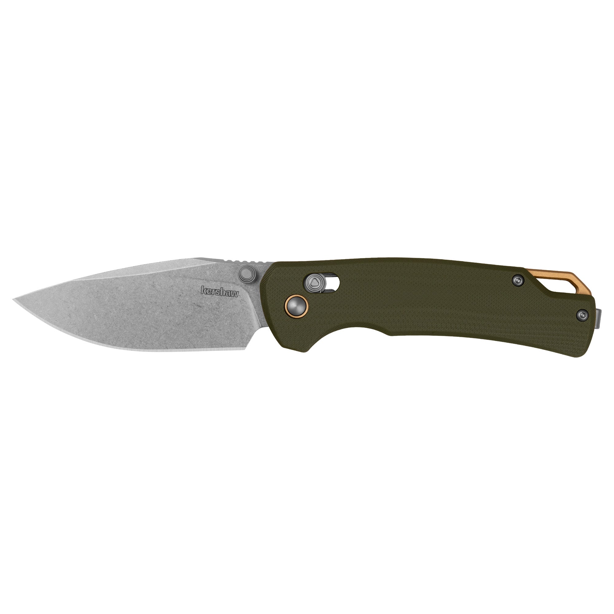 Kershaw Proximal Folding Knife - 3.15-inch D2 Blade with Olive G10 Handle