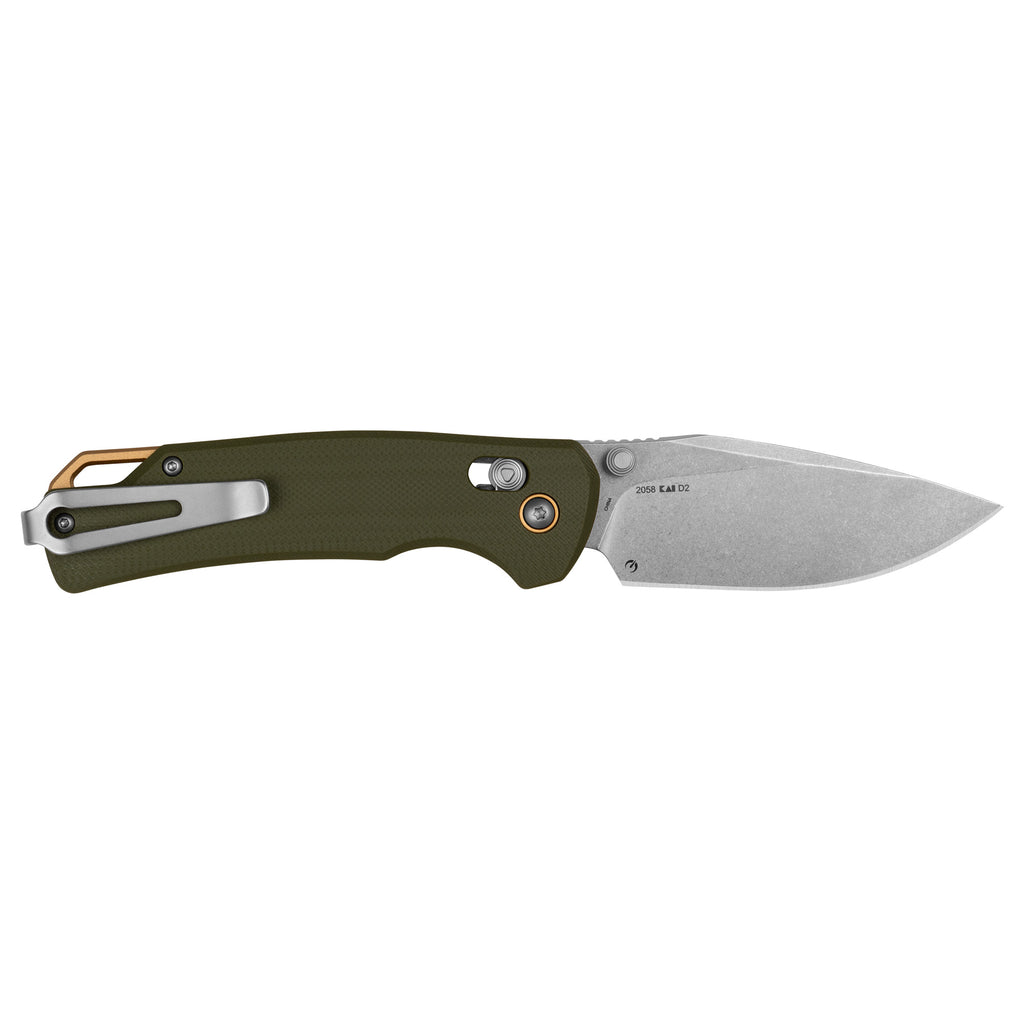 Kershaw Proximal Folding Knife - 3.15-inch D2 Blade with Olive G10 Handle