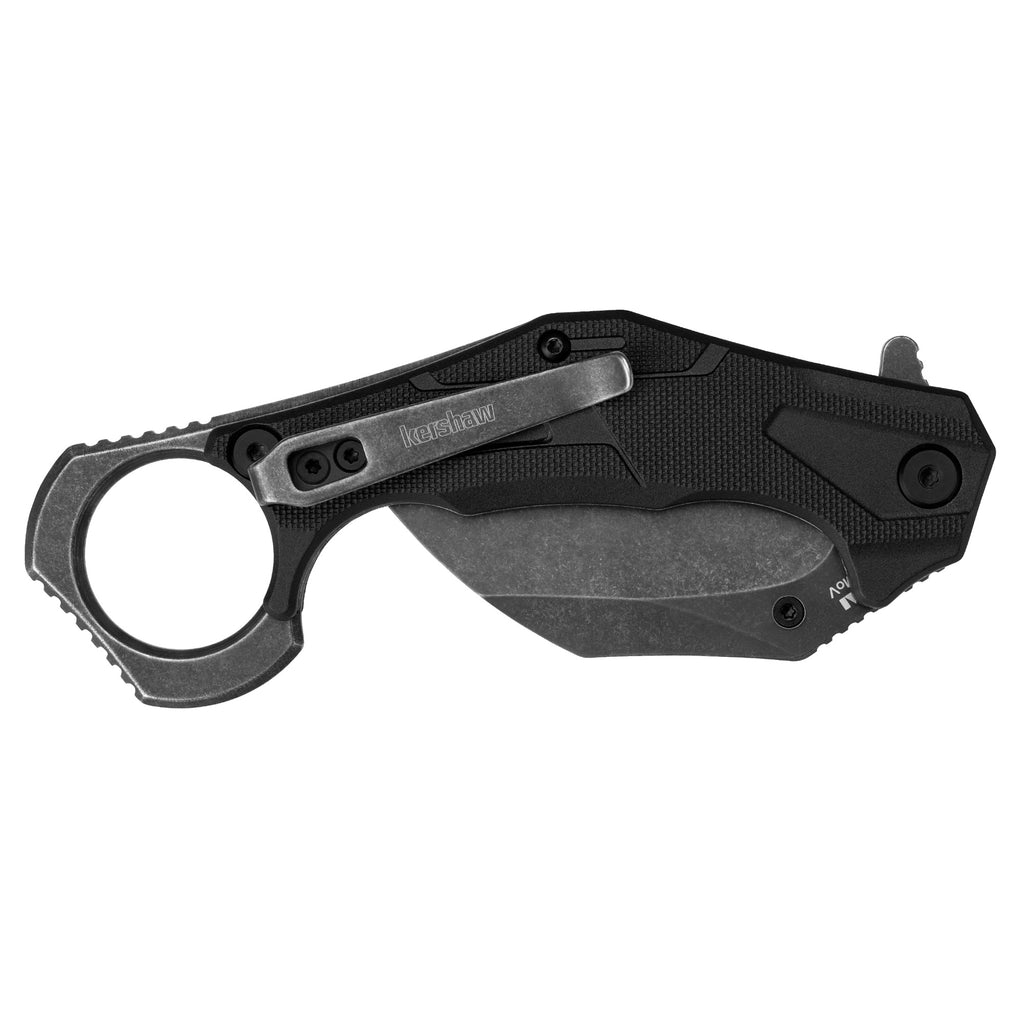 Kershaw Outlier 2.6-Inch BlackWash Folding Karambit Knife with Assisted Opening