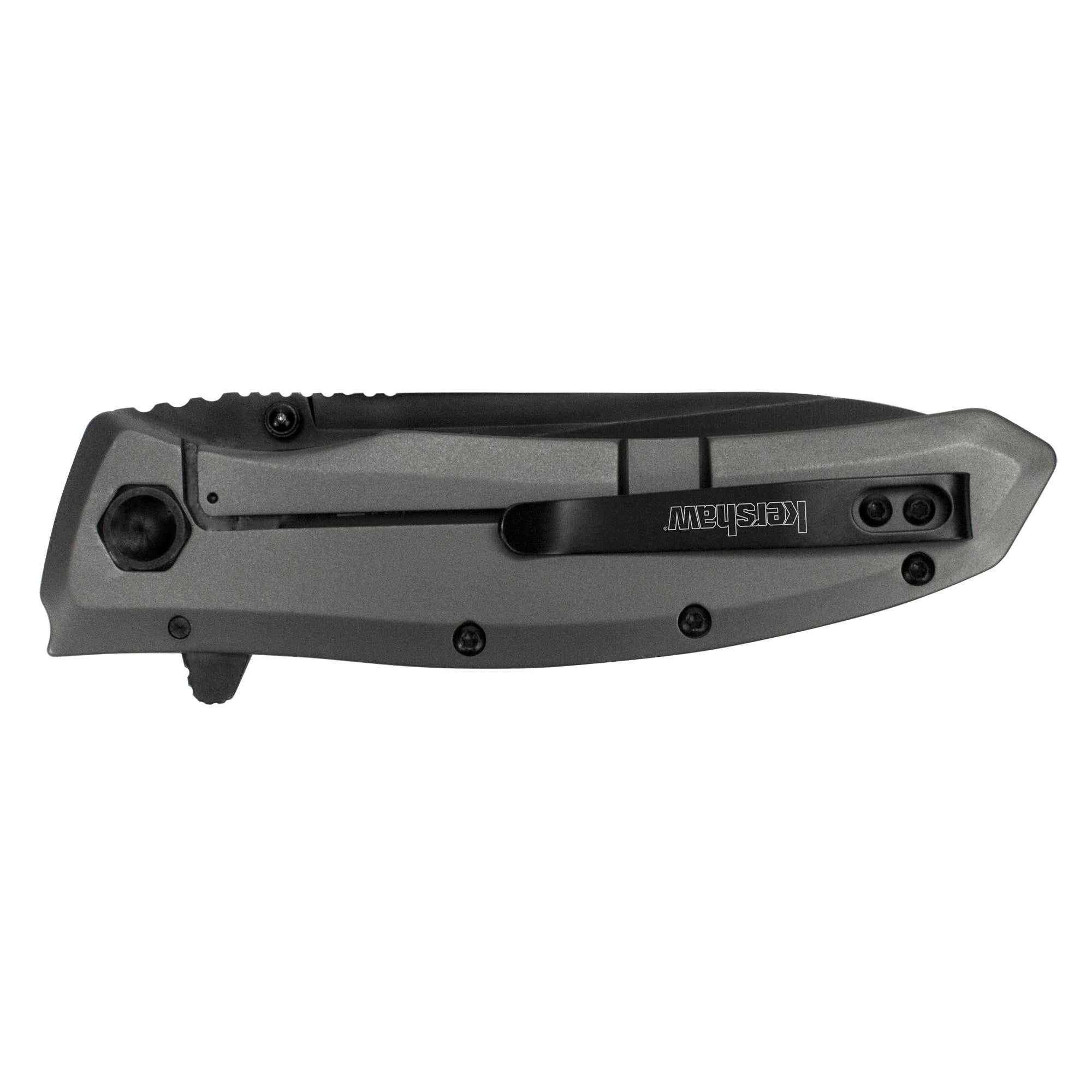 Kershaw Grid 3.7-Inch Plain Edge Folding Knife with Assisted Opening and Black-Oxide Finish