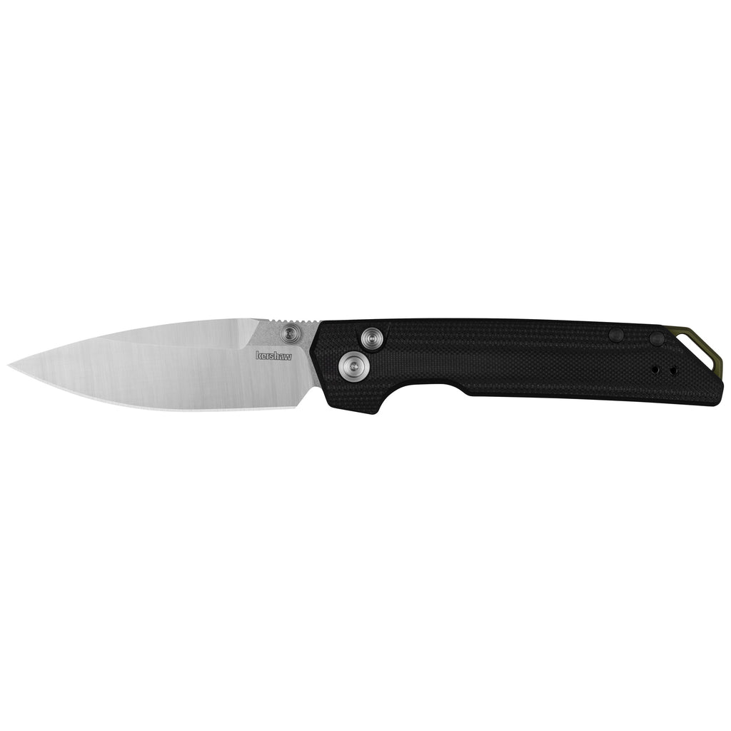 Kershaw Iridium Button Lock Folding Knife - 3.45-inch CPM MagnaCut Blade, Black G10 Handles