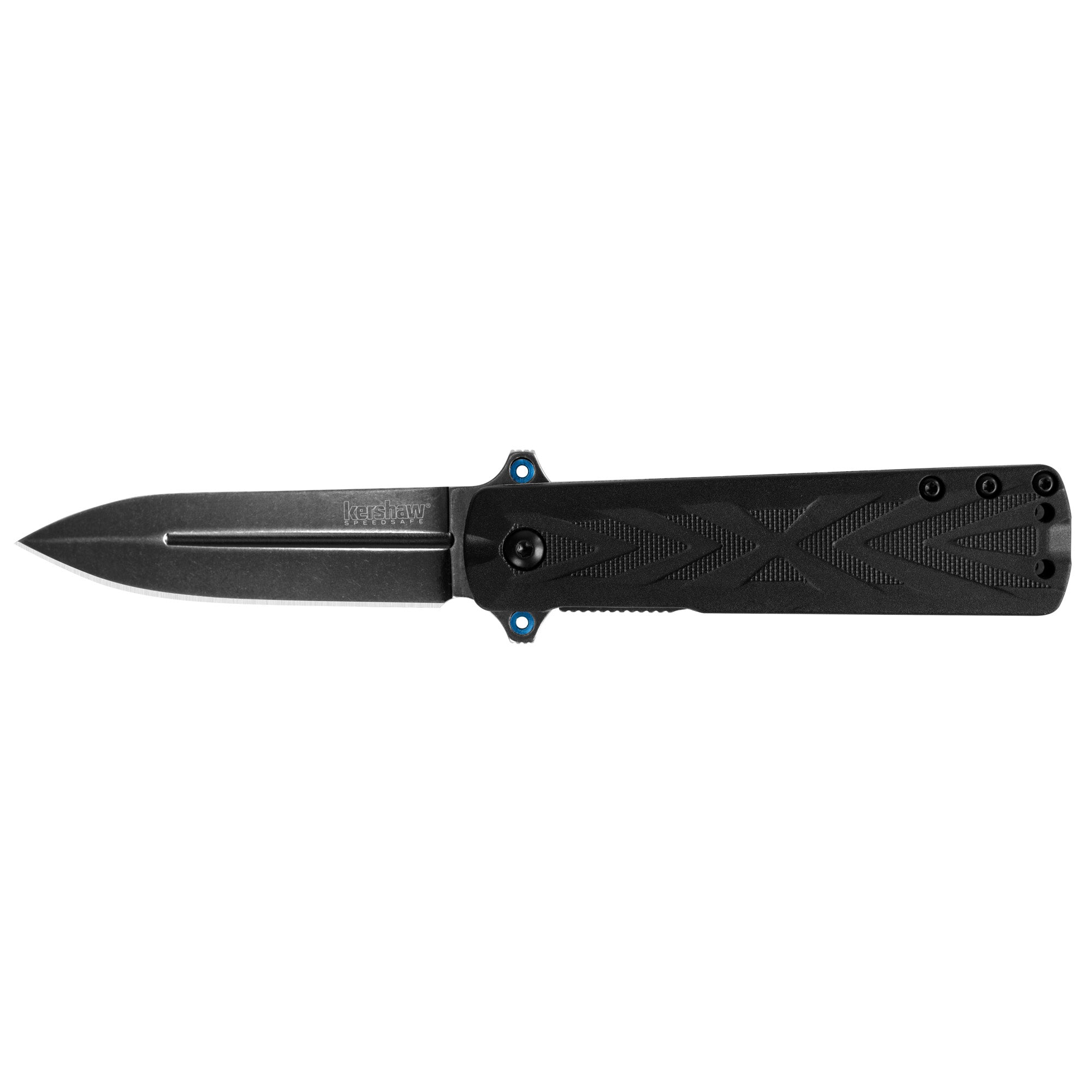 Kershaw Barstow Folding Knife with Assisted Opening and BlackWash Finish, 3-inch Plain Edge Blade