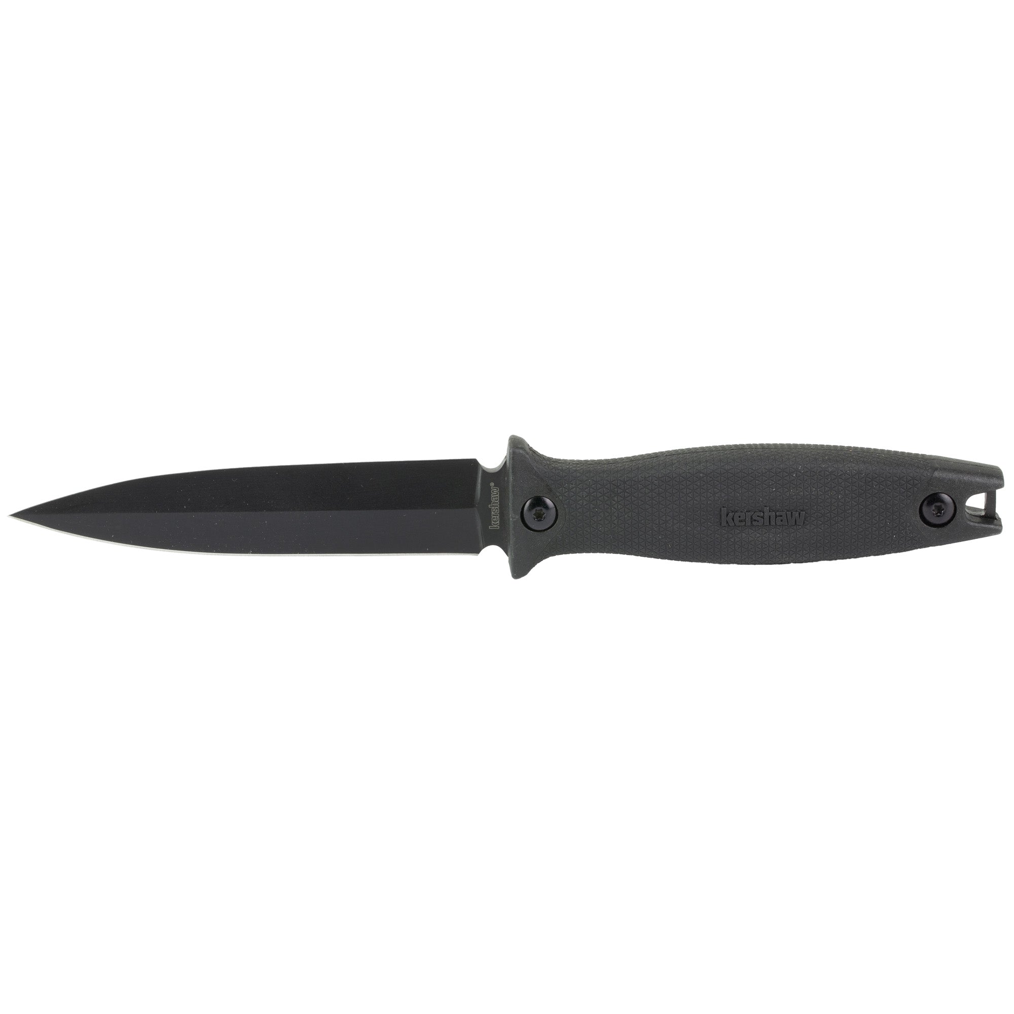 Kershaw Secret Agent Fixed Blade Knife with Black Finish – Model 4007