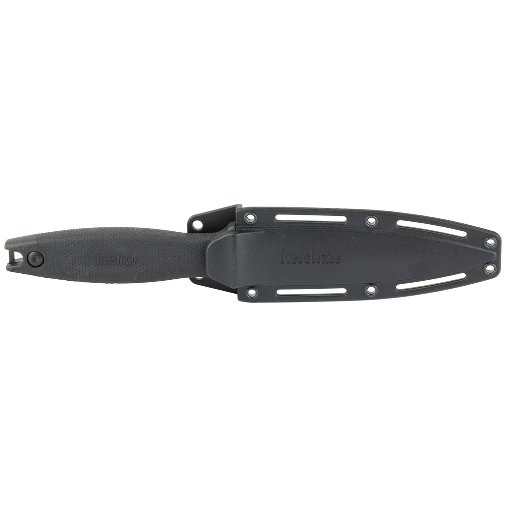 Kershaw Secret Agent Fixed Blade Knife with Black Finish – Model 4007