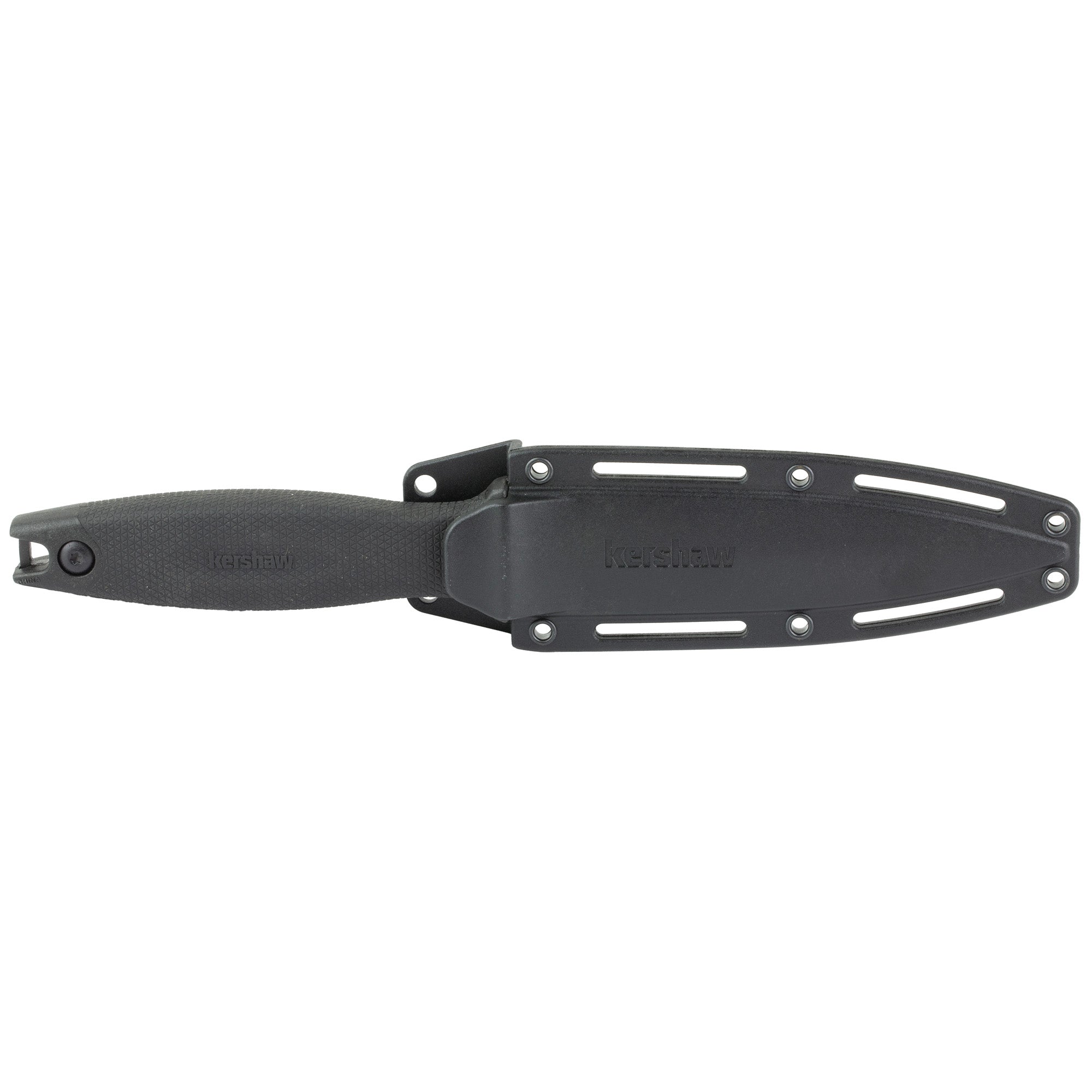 Kershaw Secret Agent Fixed Blade Knife with Black Finish – Model 4007