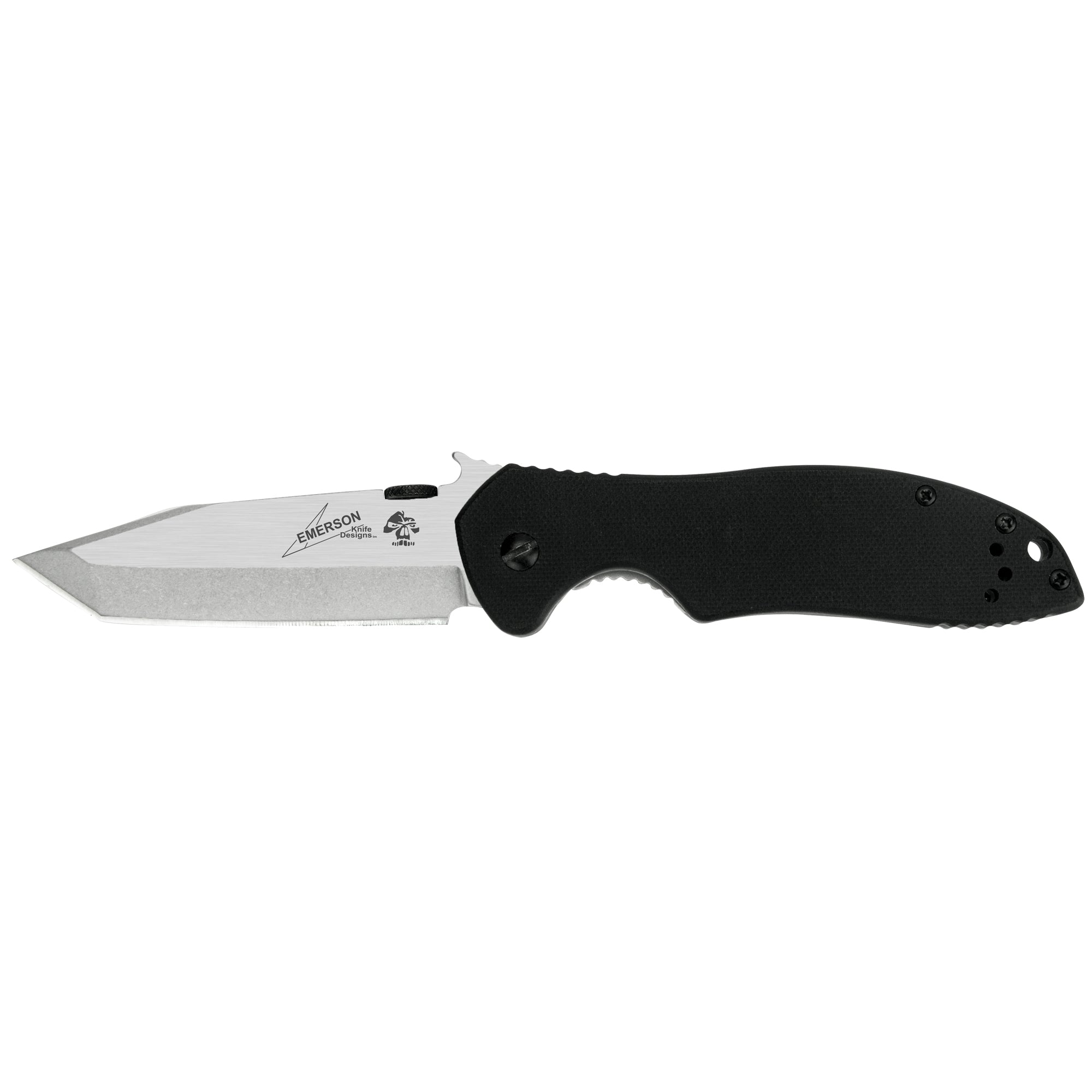 Kershaw Emerson CQC-7K Satin Tanto Folding Knife with G10 Handle and Wave Opening