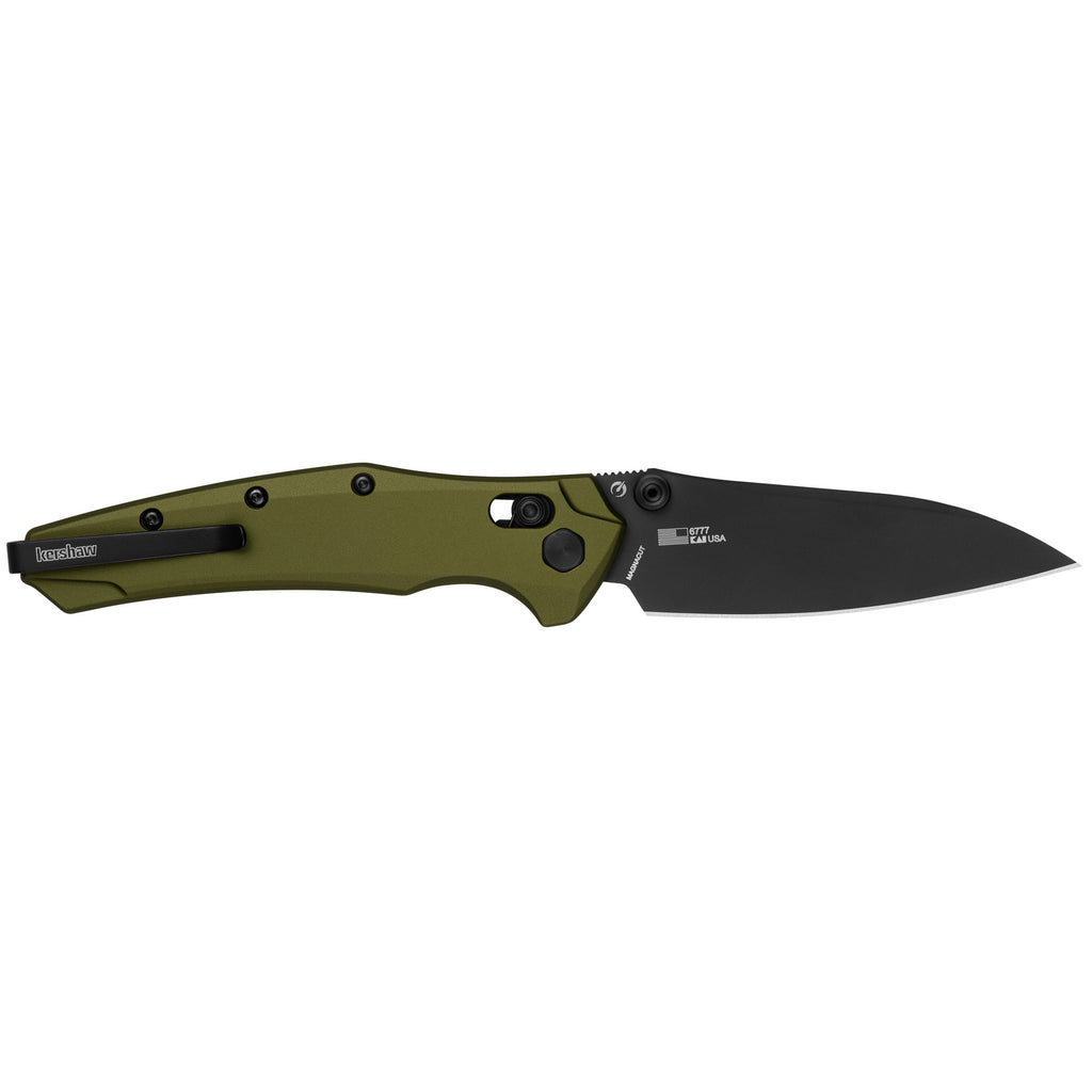 Kershaw Bareknuckle DuraLock Folding Knife with CPM MagnaCut Blade, 3.5 Inches, Olive Drab Green Handle