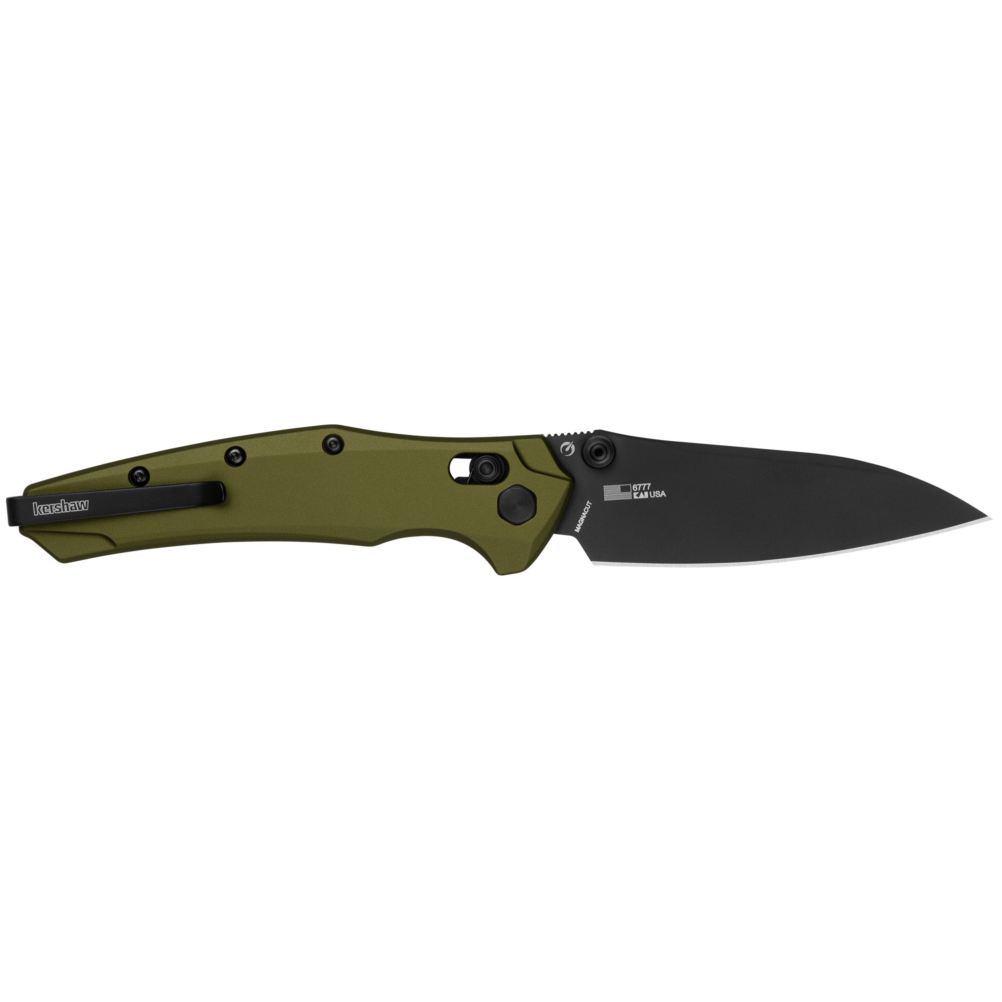 Kershaw Bareknuckle DuraLock Folding Knife with CPM MagnaCut Blade, 3.5 Inches, Olive Drab Green Handle