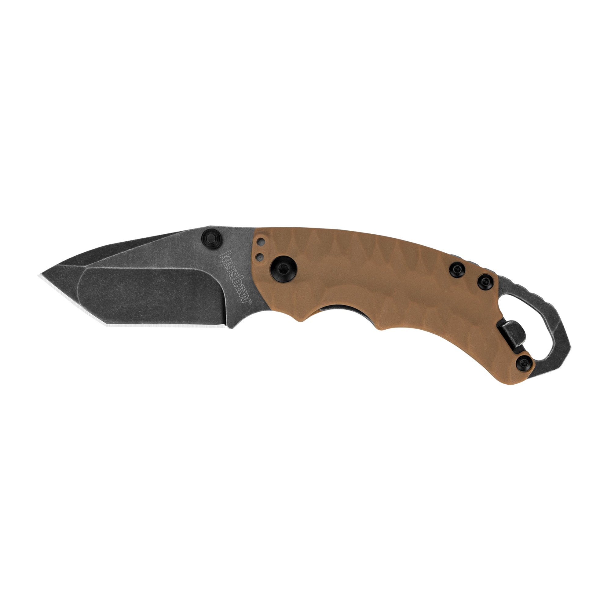 Kershaw Shuffle II Folding Knife with BlackWash Finish and Tan Handle - Part Number 8750TTANBW