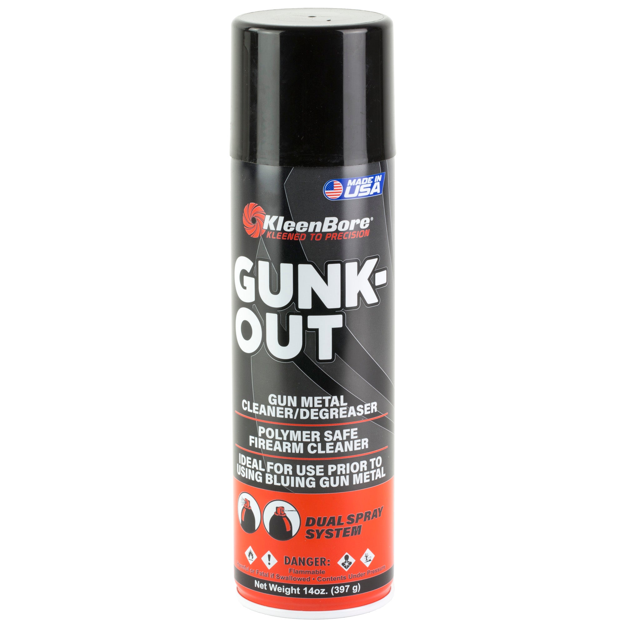 Kleen-Bore Gunk-Out Degreaser 14oz Aerosol Can for Firearm Cleaning