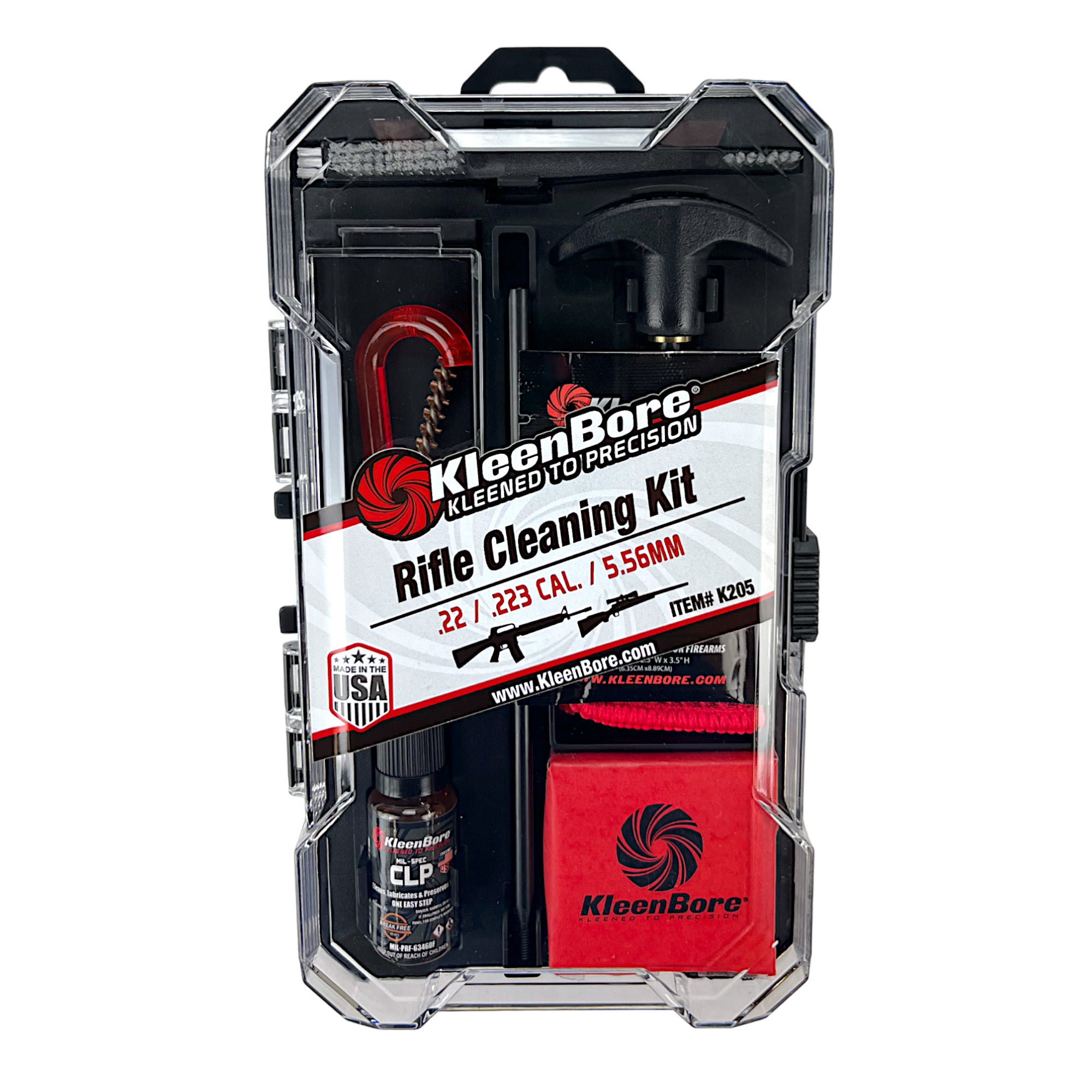Kleen-Bore K205 Rifle Cleaning Kit for .22 and .223 Calibers