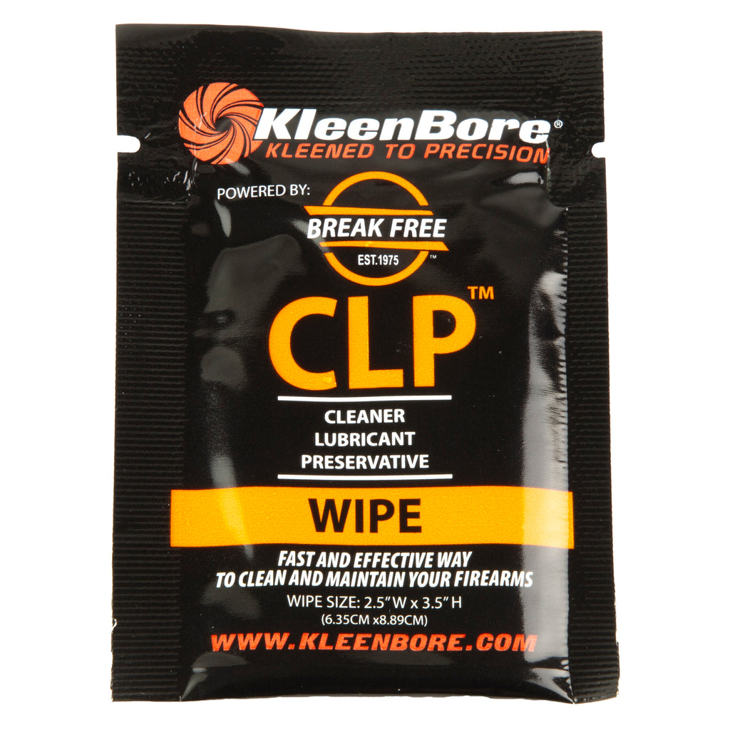 Kleen-Bore CLP Wipes 6-Pack - Pre-Saturated Gun Cleaning Wipes for Firearms Maintenance