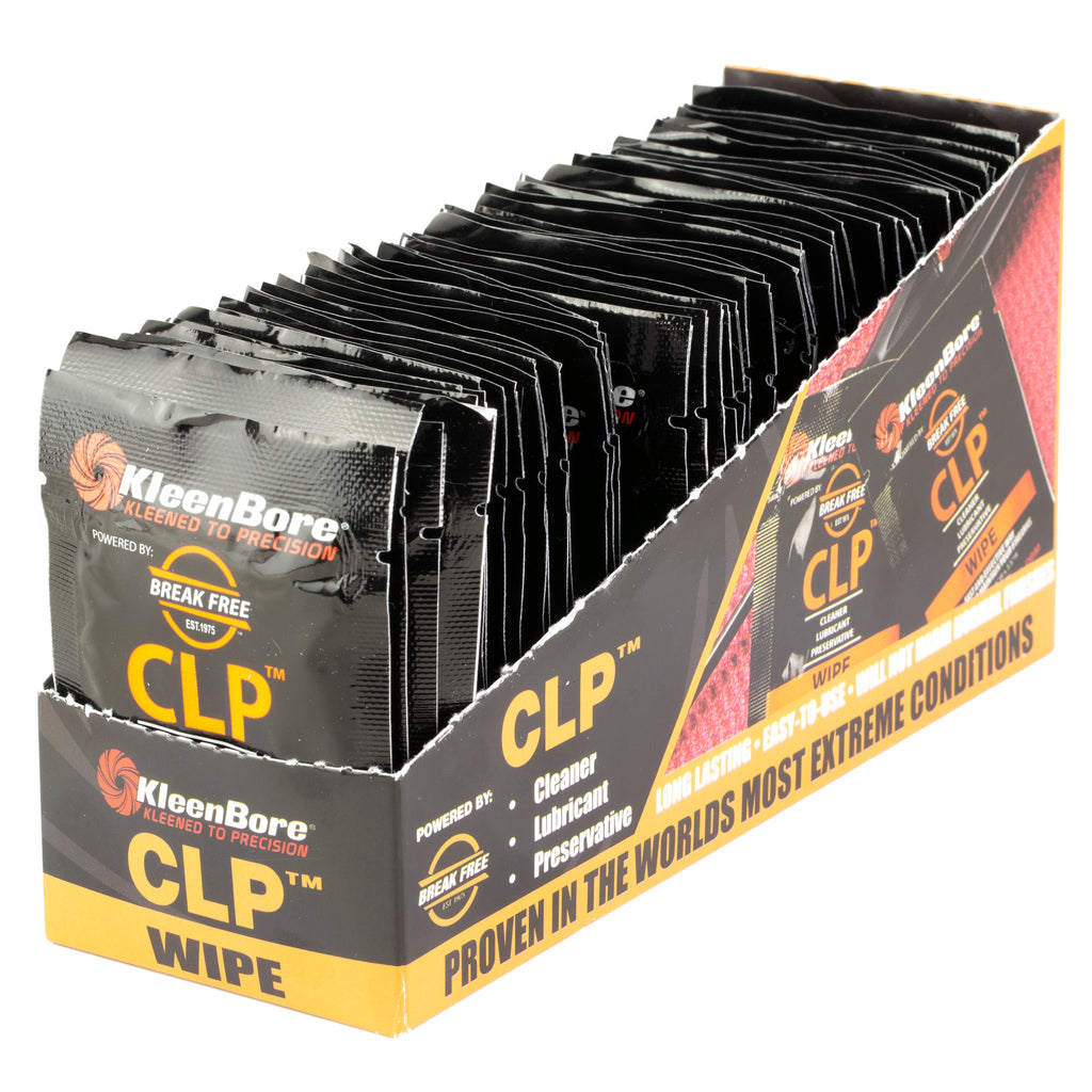 Kleen-Bore CLP Wipe Case - 50 Pre-Saturated Gun Cleaning Wipes