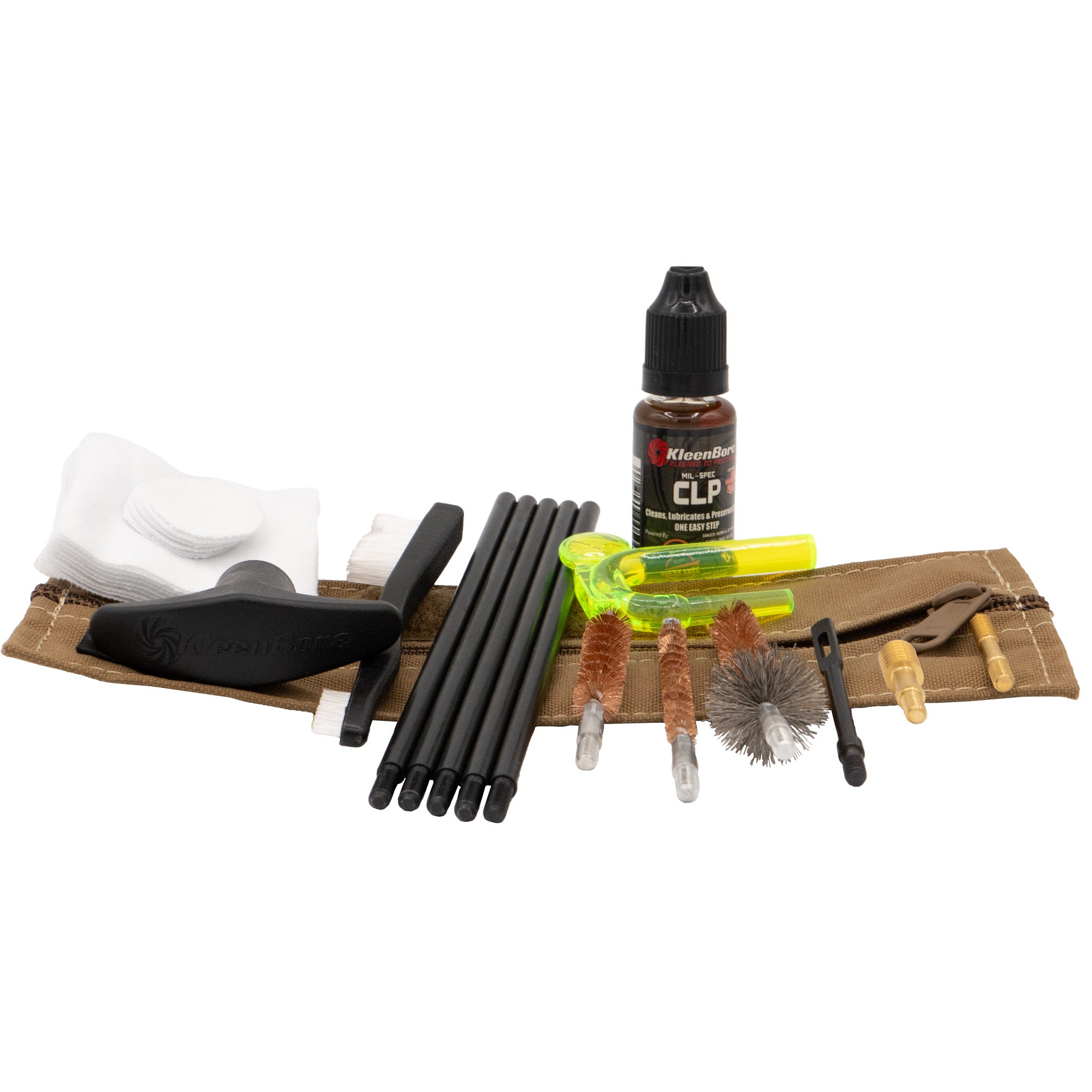 Kleen-Bore Compact Military & Law Enforcement Tactical Cleaning Kit for 5.56mm and 9mm Weapons