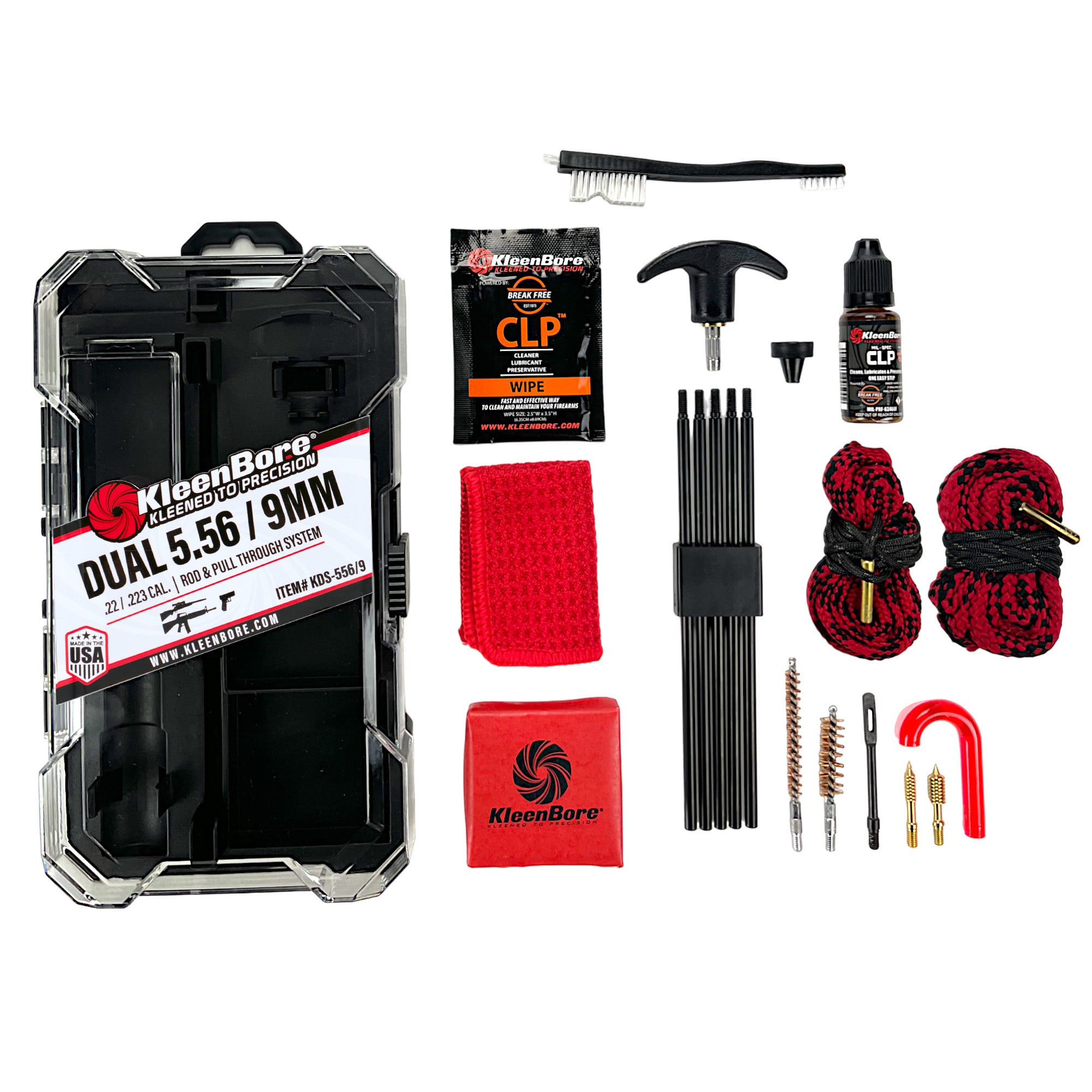 Kleen-Bore Dual-Kleen Kit for 5.56mm and 9mm Firearms