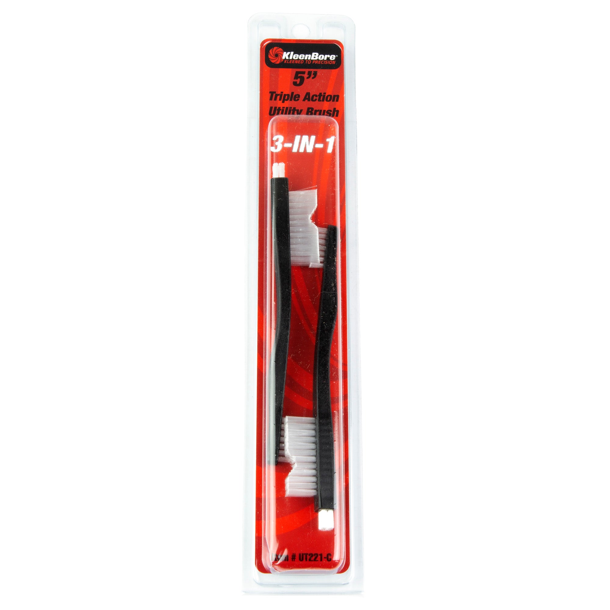 Kleen-Bore Triple Action 5-Inch Nylon Utility Brush (2-Pack) - Versatile Firearm Maintenance Tool