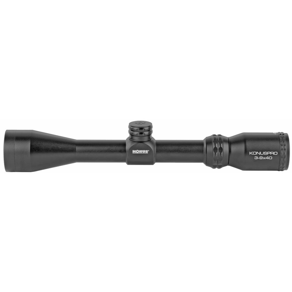 KonusPro 3-9x40 Rifle Scope with Etched 550 Yard Ballistic Reticle – Black