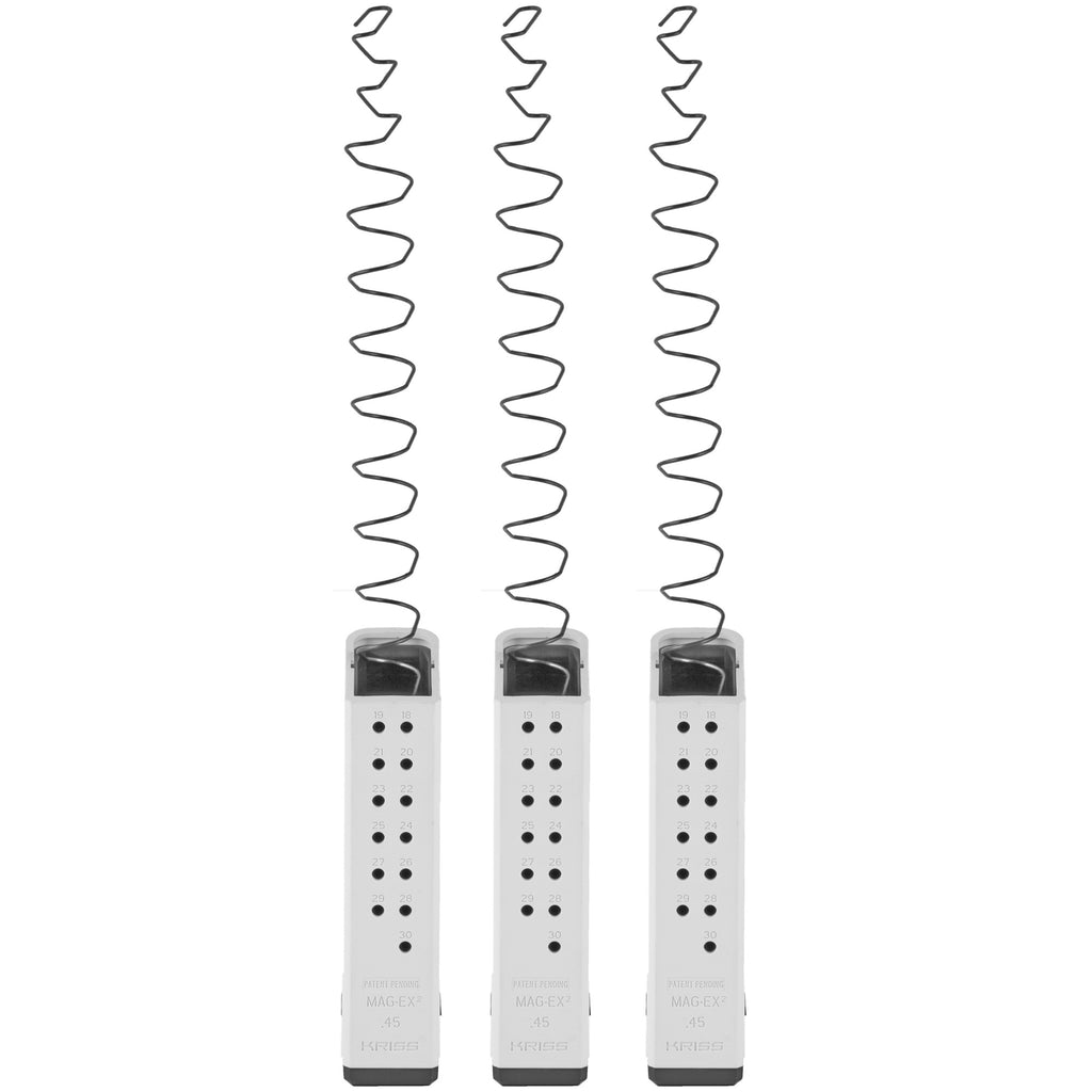 KRISS USA Inc MagEx2 Kit for Glock G21 in Alpine White – Extended Capacity Magazine Base Plate