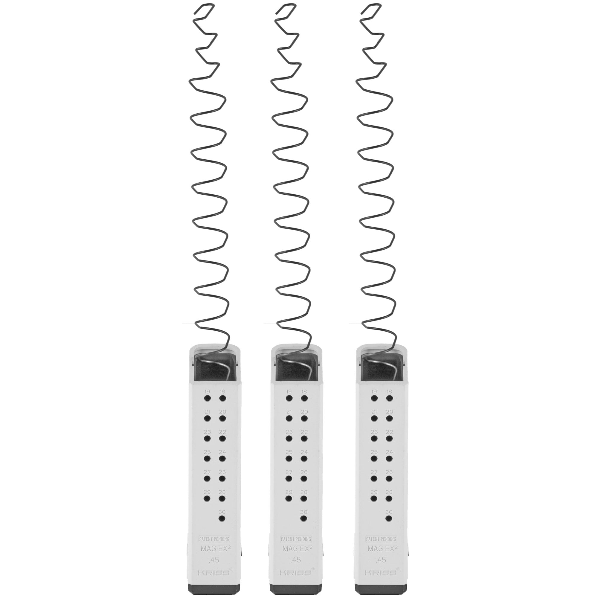 KRISS USA Inc MagEx2 Kit for Glock G21 in Alpine White – Extended Capacity Magazine Base Plate