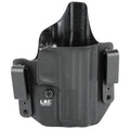L.A.G. Tactical Defender Inside Waistband Holster with Adjustable Retention and Interchangeable Belt Loops, Black Kydex