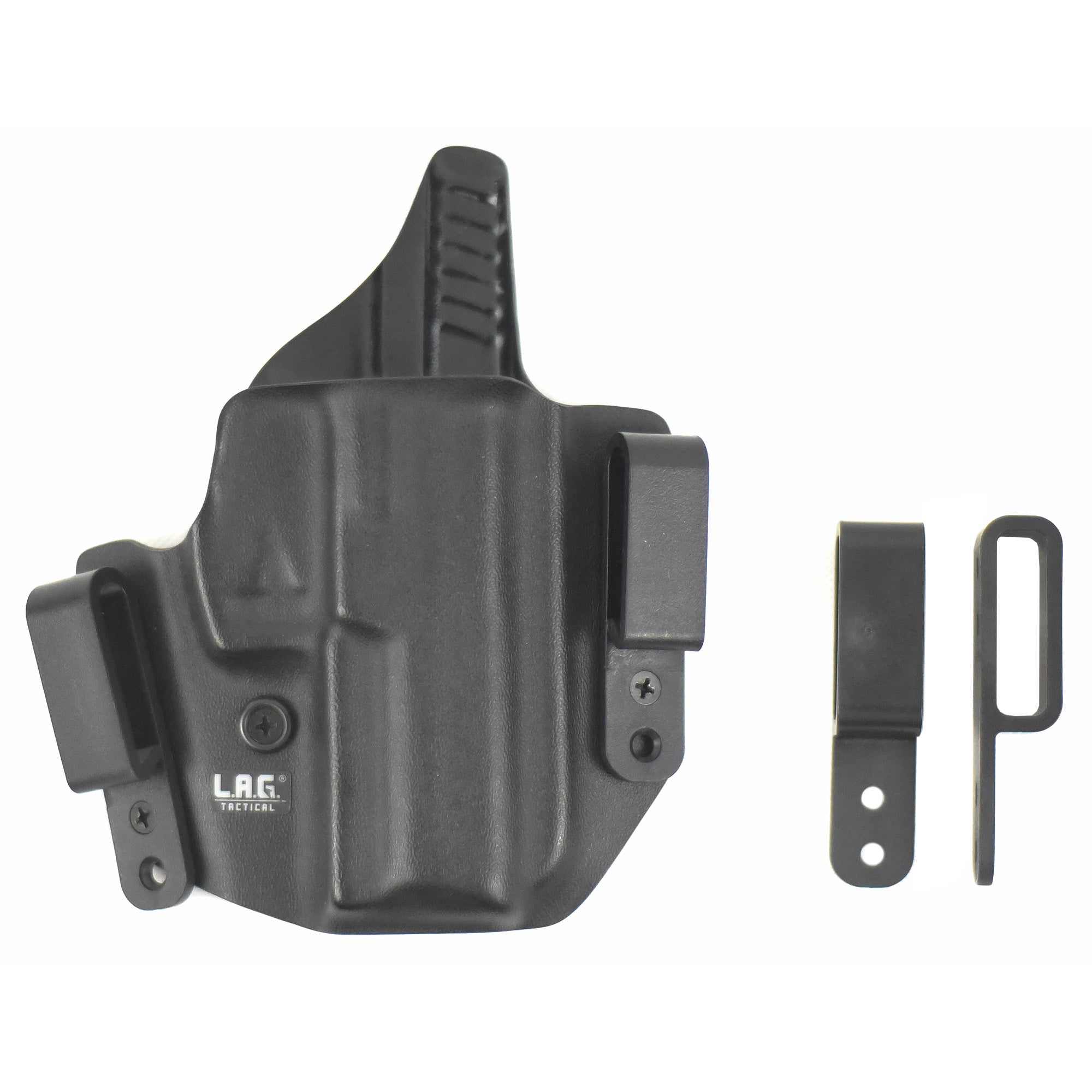 L.A.G. Tactical Inc. Defender Inside Waistband Kydex Holster for Right-Hand Use, Black
