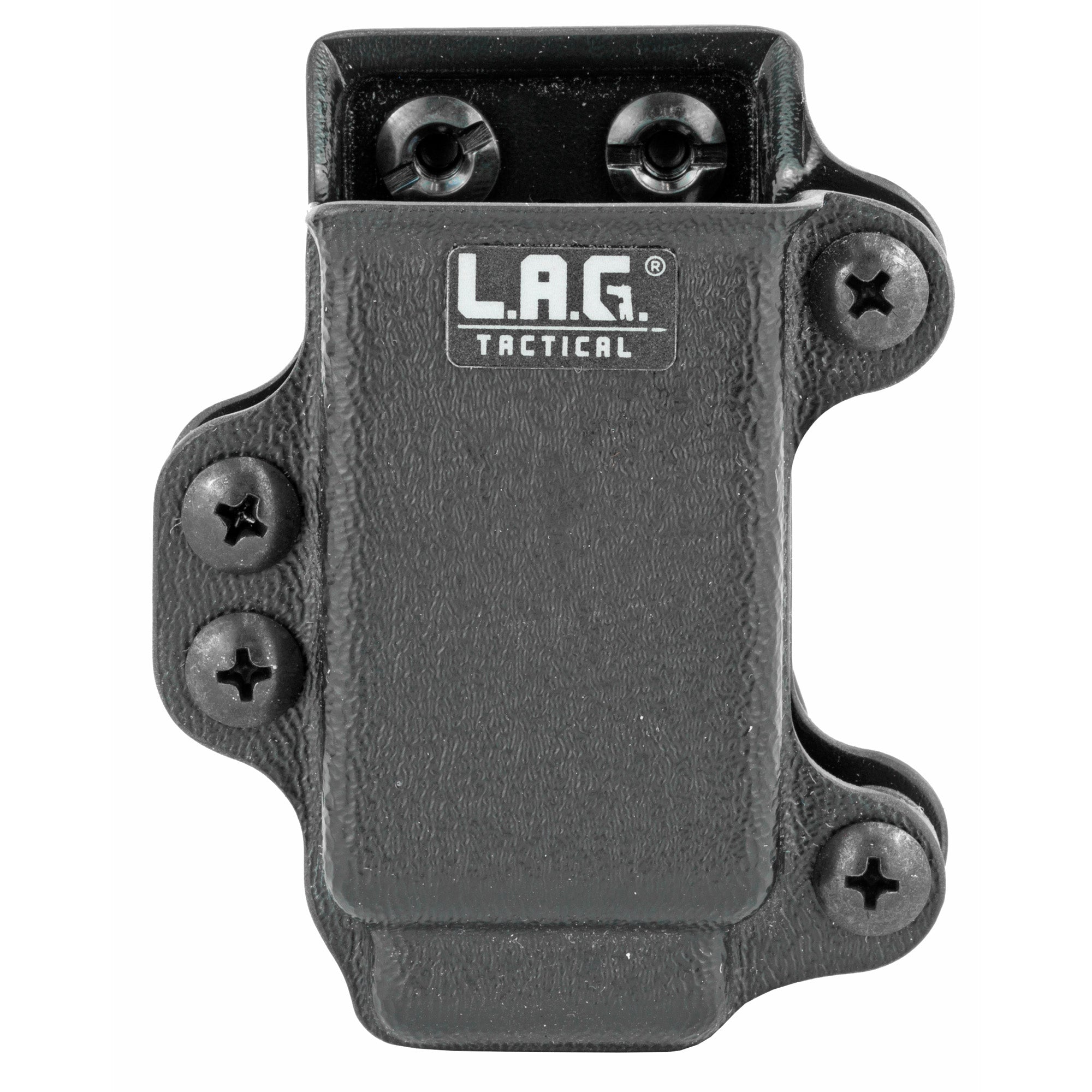 L.A.G. Tactical Inc. Single Pistol Magazine Carrier in Black (Model: LAG34000)