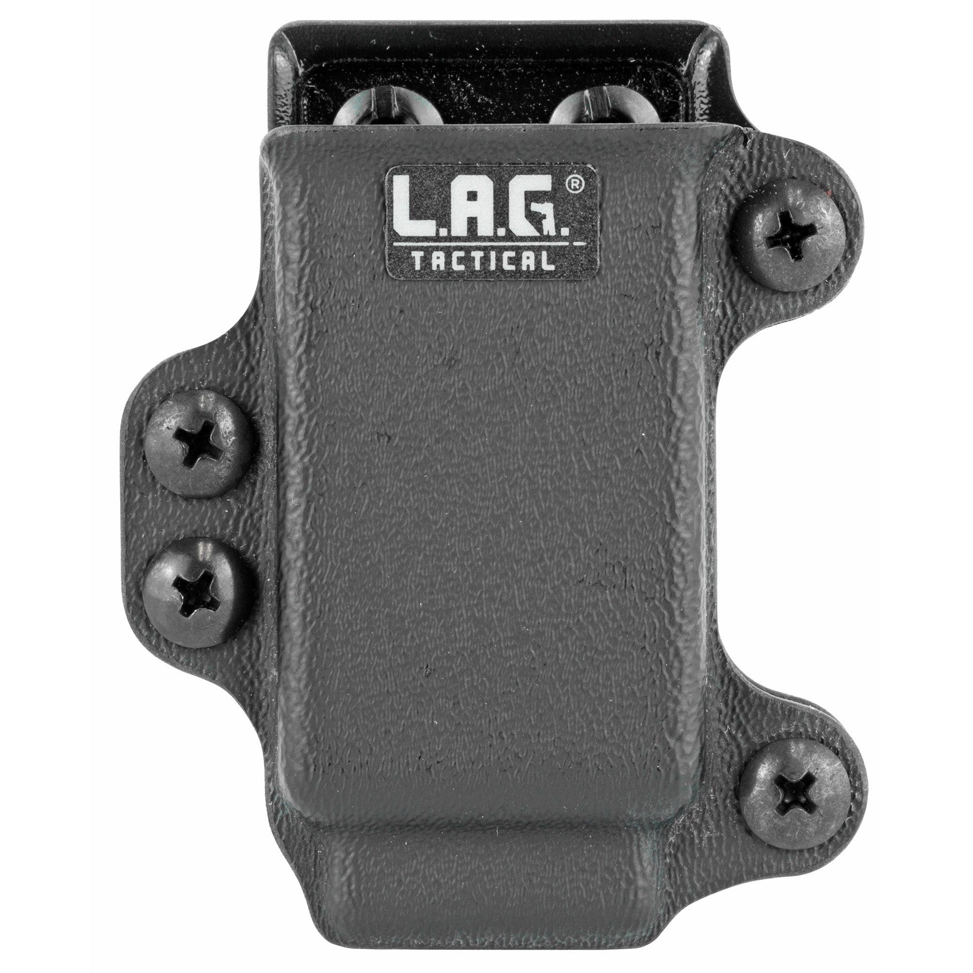L.A.G. Tactical Inc. Single Pistol Magazine Carrier in Black with Kydex Construction