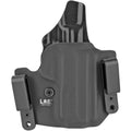 L.A.G. Tactical Defender IWB/OWB Combo Holster for Smith & Wesson Shield 380 EZ, Right Hand, Black Kydex