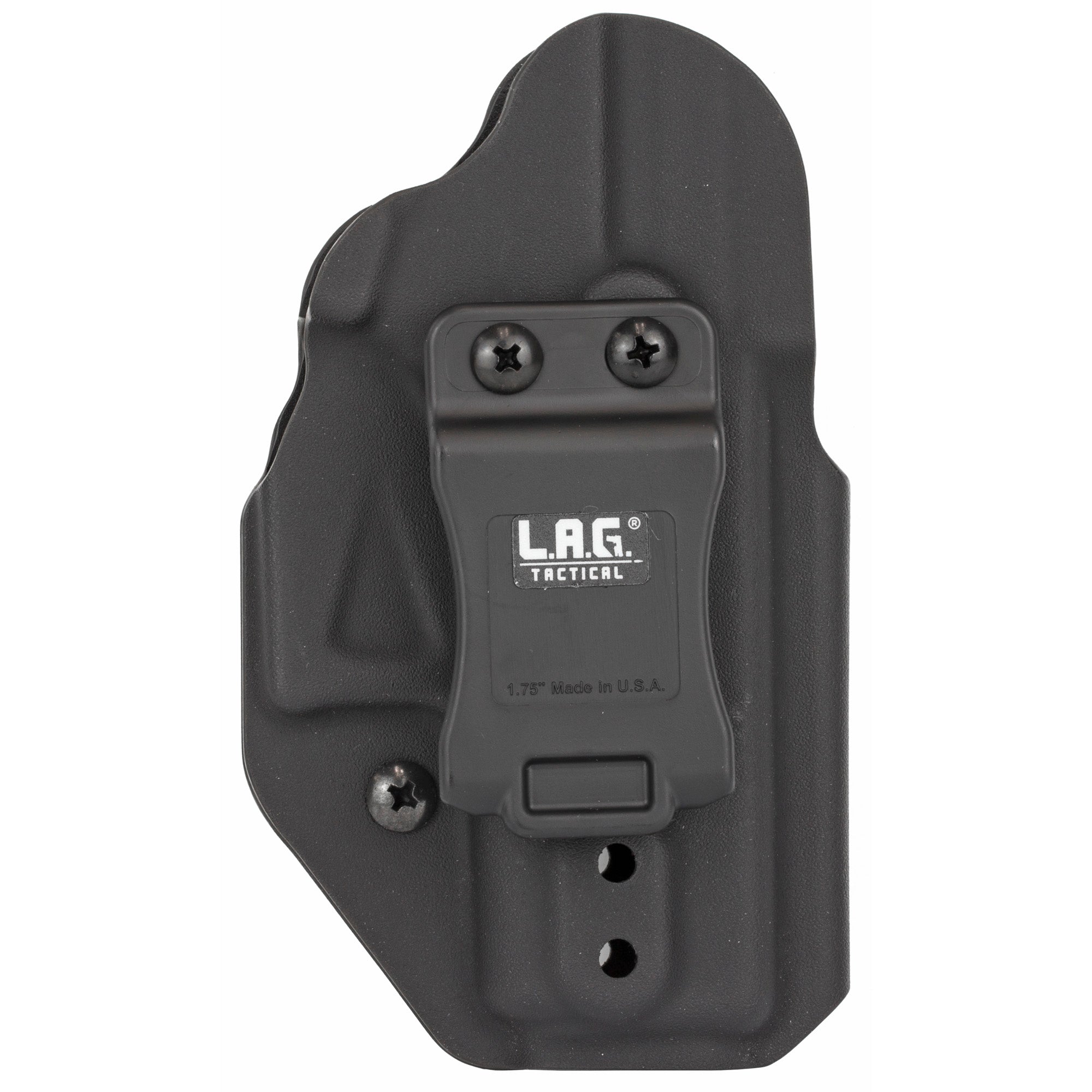 L.A.G. Tactical Liberator Mk 2 Inside Waistband Holster for Glock 43/43X, Ambidextrous Kydex Black