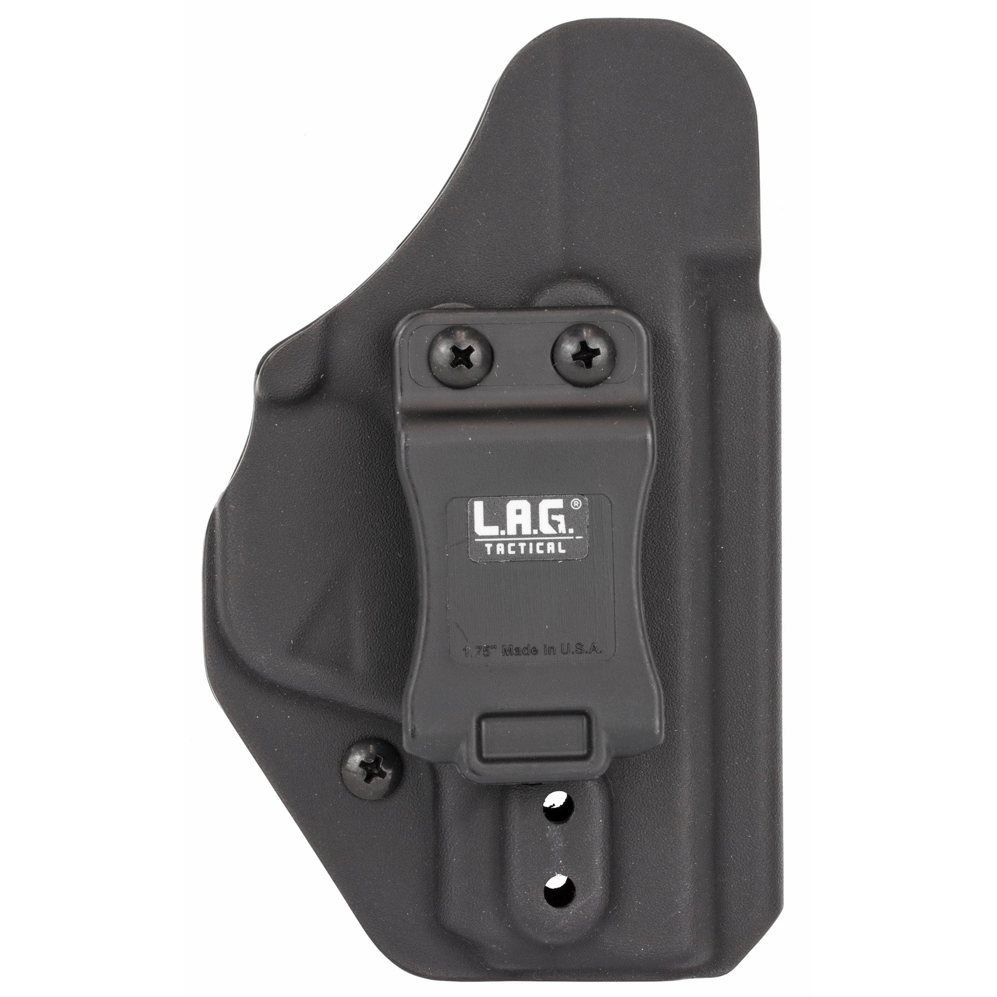L.A.G. Tactical Liberator Mk 2 Inside Waistband Holster for 9mm and .40 Caliber Pistols - Ambidextrous Black Kydex