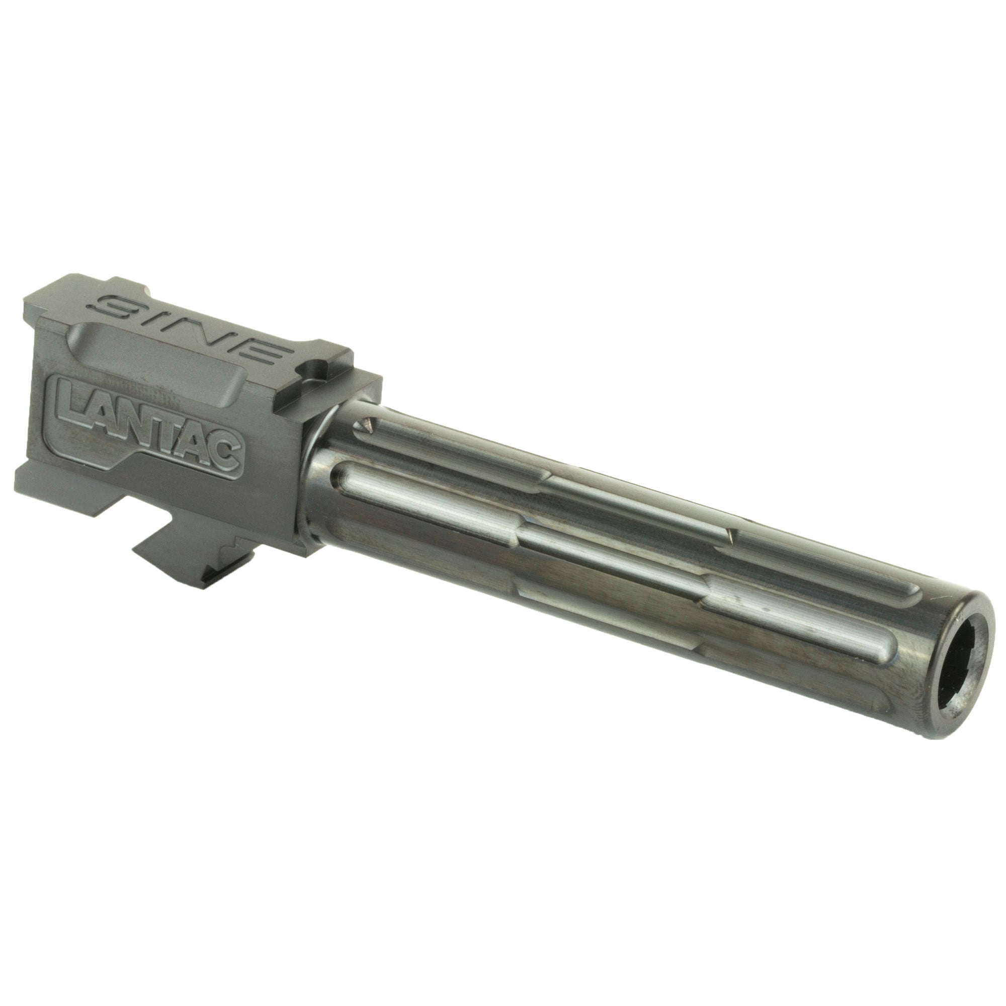 LANTAC 9INE Drop-In Fluted Black Barrel for Glock 19 9mm Pistols