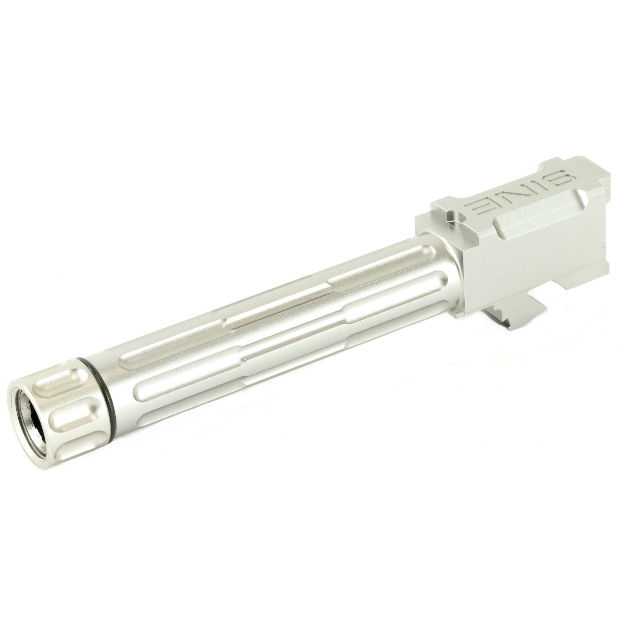 LANTAC 9INE Fluted Threaded Stainless Steel Barrel for Glock 19 (Part Number: 01-GB-G19-TH-SS)