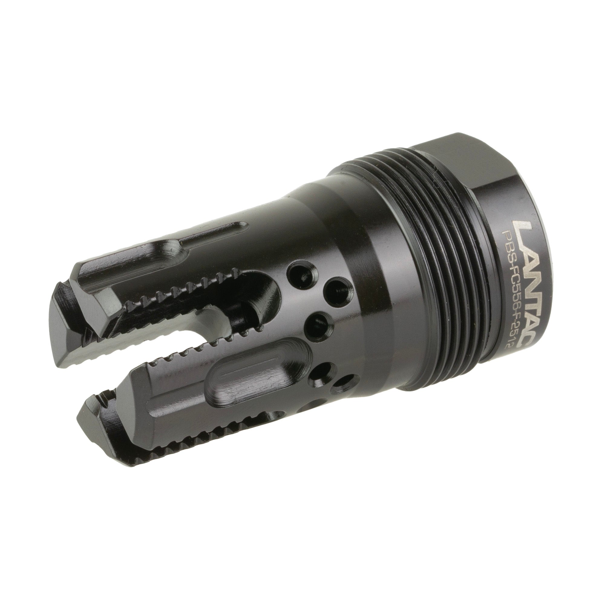 LANTAC Lamprey 5.56 Flash Hider with Toothed Four Tine Design - 1/2x28 Thread by LanTac USA LLC