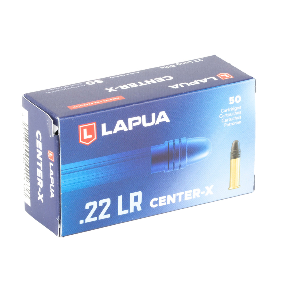 Lapua Center-X .22 Long Rifle Ammunition - 40 Grain Lead Round Nose, 50 Rounds per Box