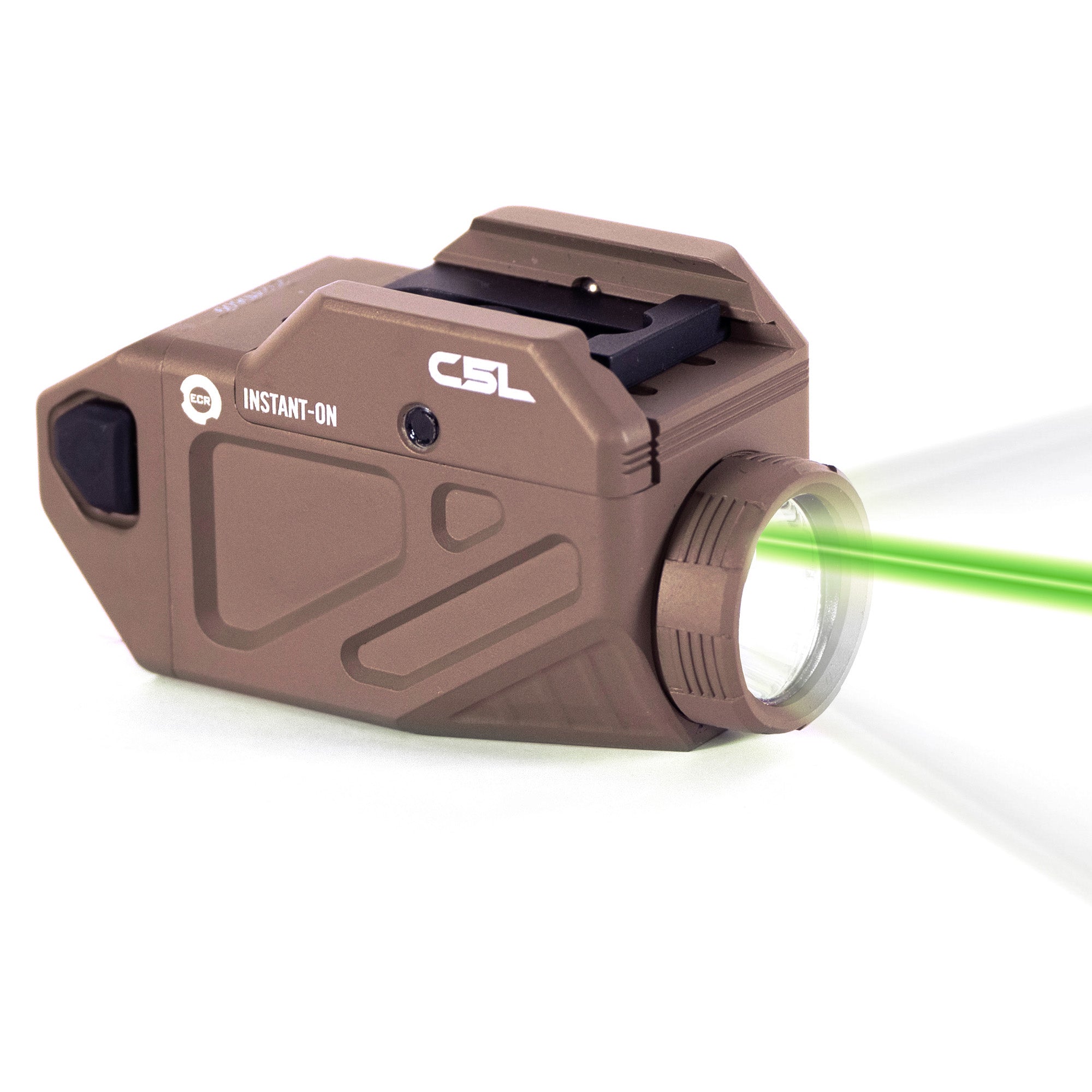 Viridian C5L Weaponlight with Laser in Flat Dark Earth – Compact Green Laser Sight and Light