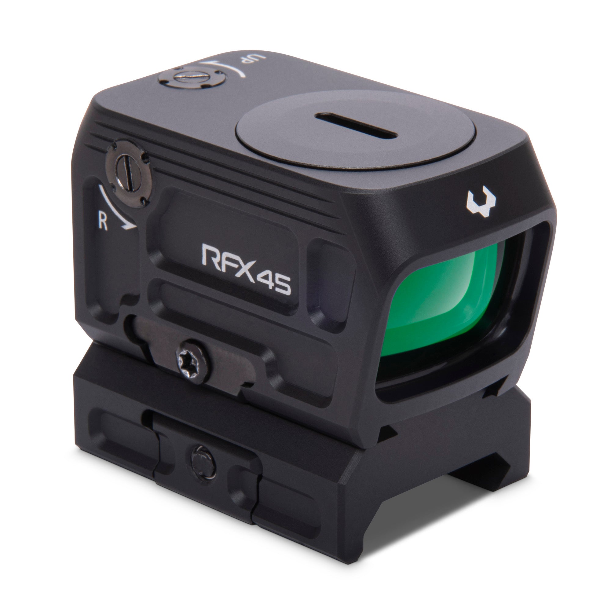 Viridian RFX45 Green Dot Reflex Sight with Low Mount - 24mm Objective, 1X Magnification