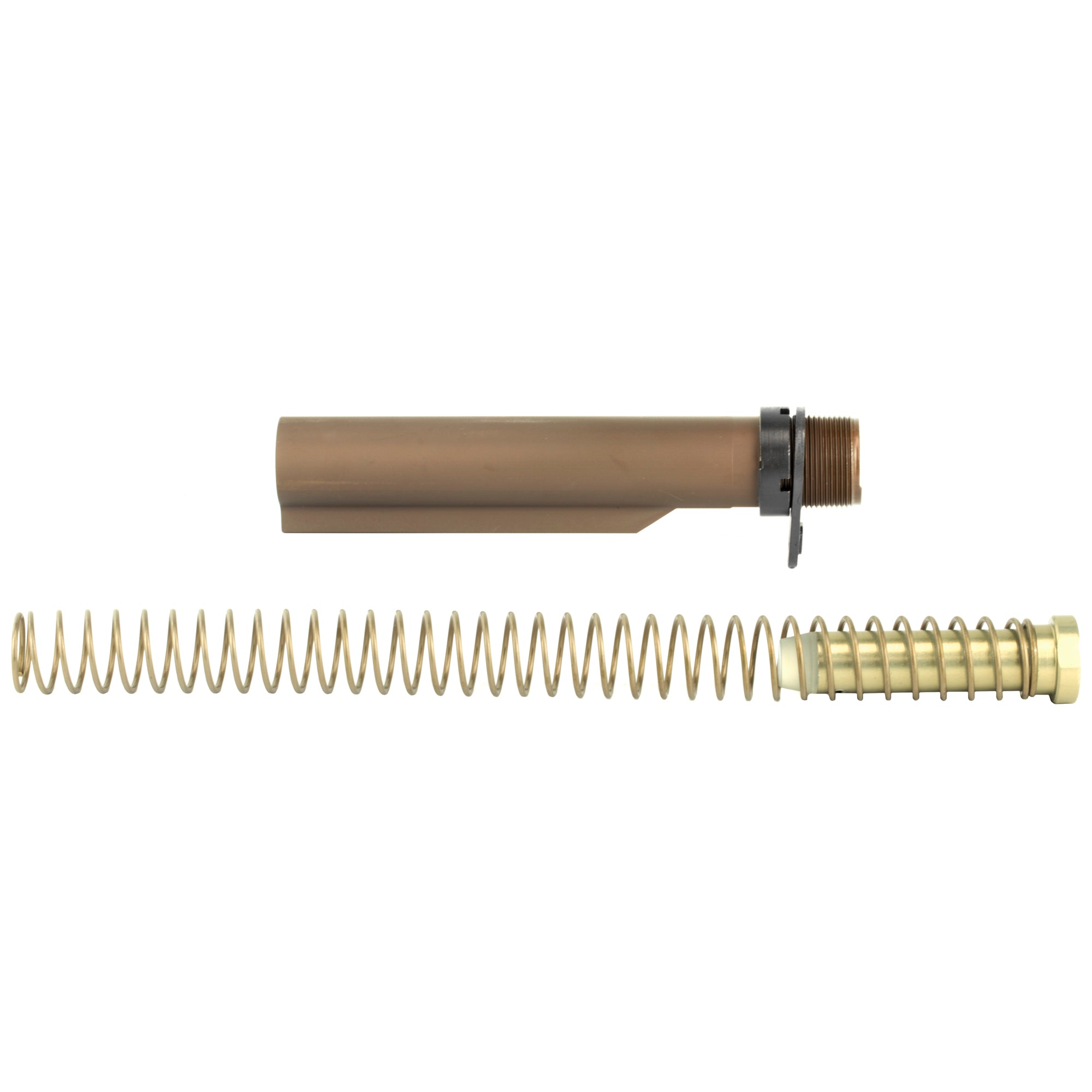 LBE Unlimited AR MILSPEC Buffer Tube Kit Brown - Complete Assembly with Carbine Length Recoil Spring and Buffer