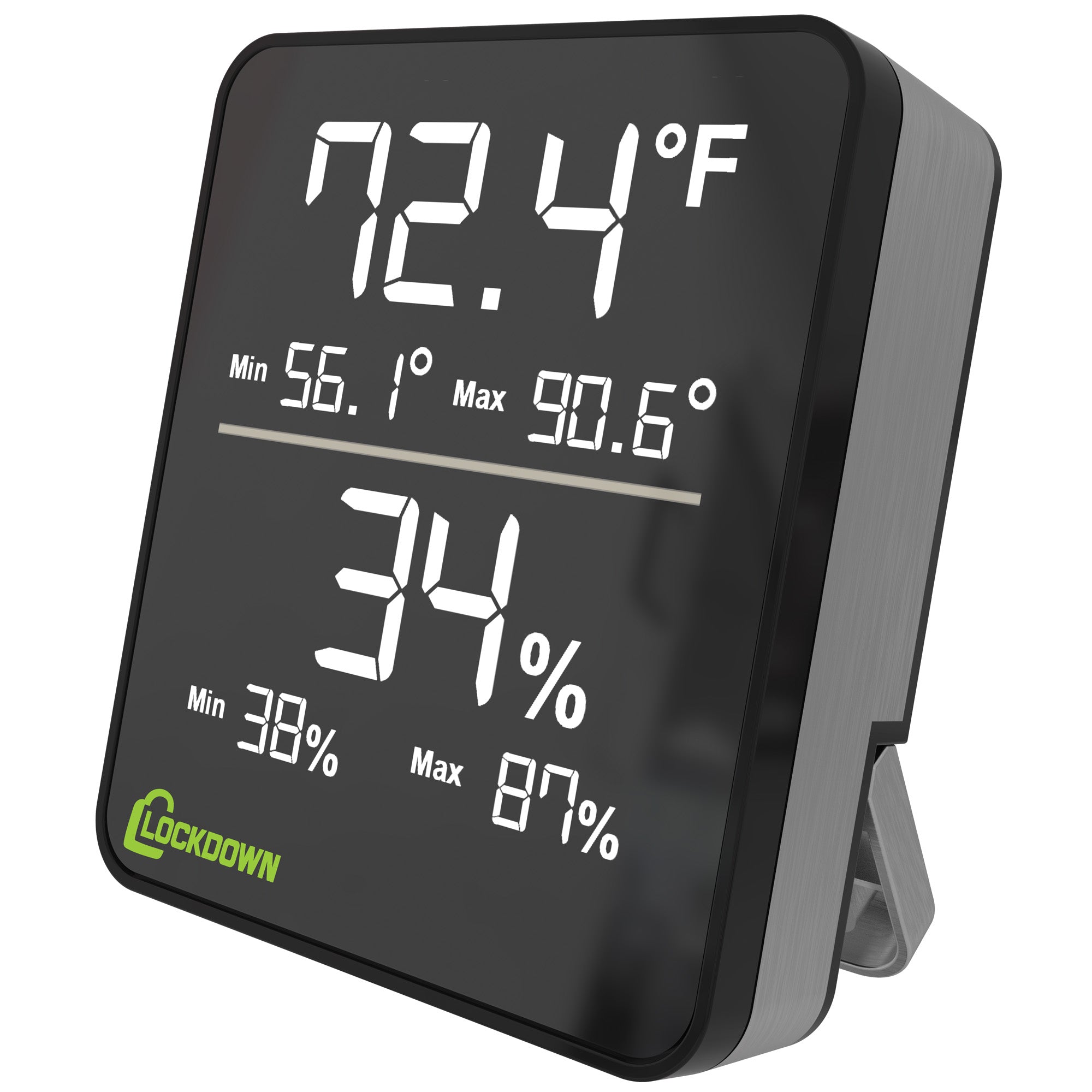Lockdown Digital Wireless Hygrometer Model 1116774 - Black