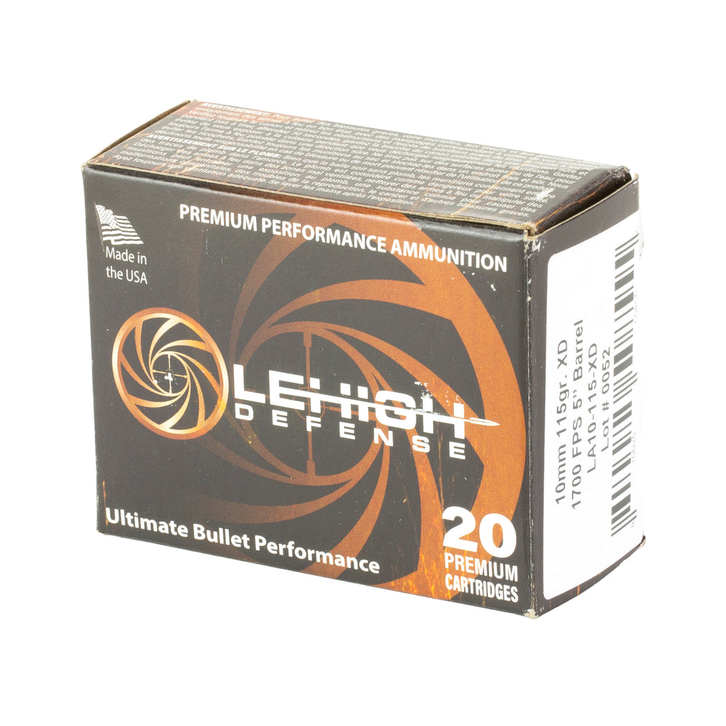 Lehigh Defense Xtreme Defense 10mm 115 Grain Copper Solid Bullet (20/200 Pack)