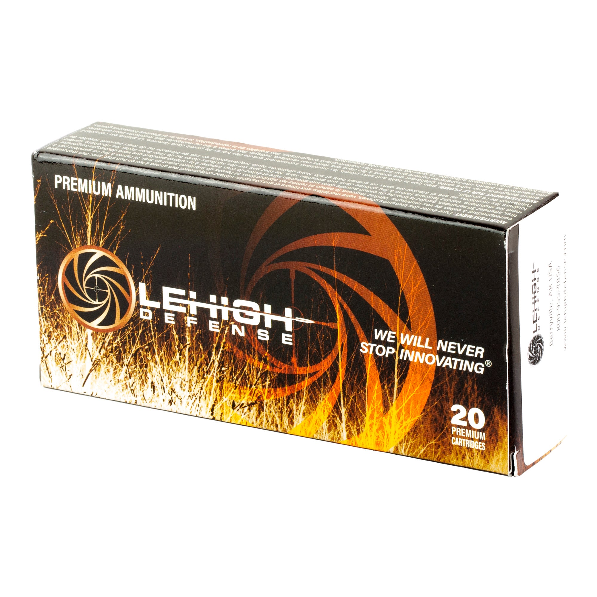 Lehigh Defense Controlled Chaos .223 Remington 62 Grain Boat Tail Hollow Point Ammunition (20/200)