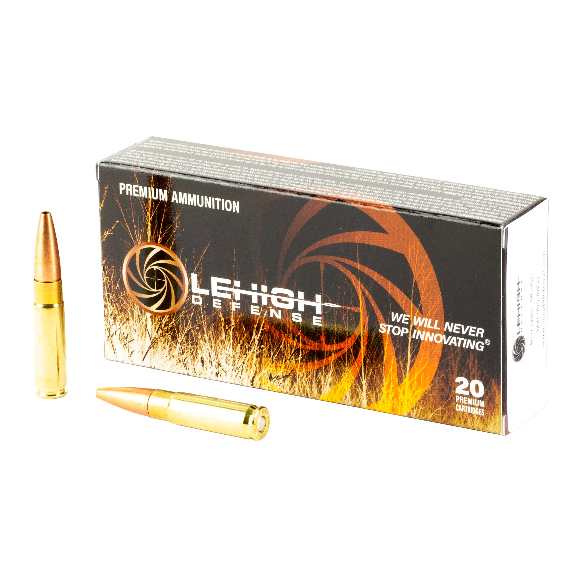 Lehigh Defense Controlled Chaos 300 Blackout 115 Grain Flat Base Hollow Point Ammunition, 20/200 Rounds