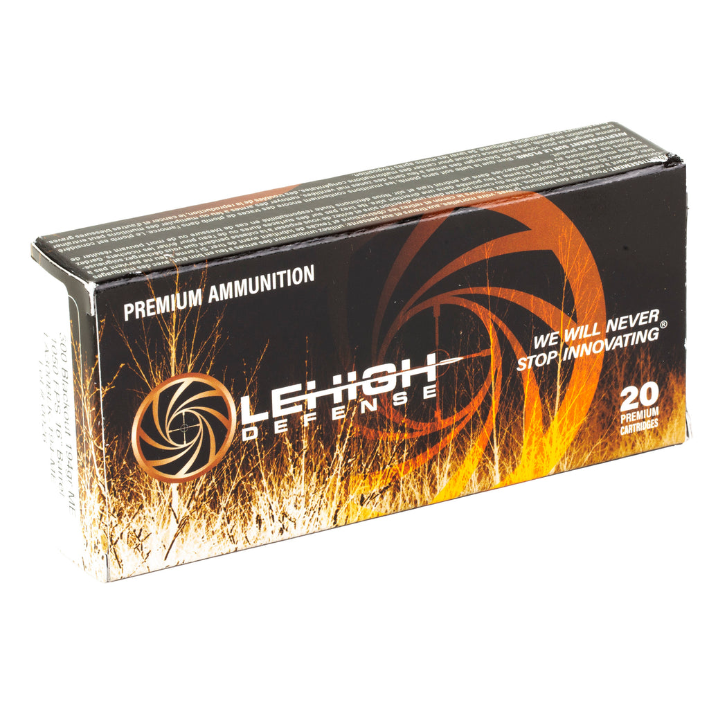 Lehigh Defense Maximum Expansion 300 Blackout Hollow Point Ammunition - 194 Grain, Boat Tail Design, 20 Rounds per Box