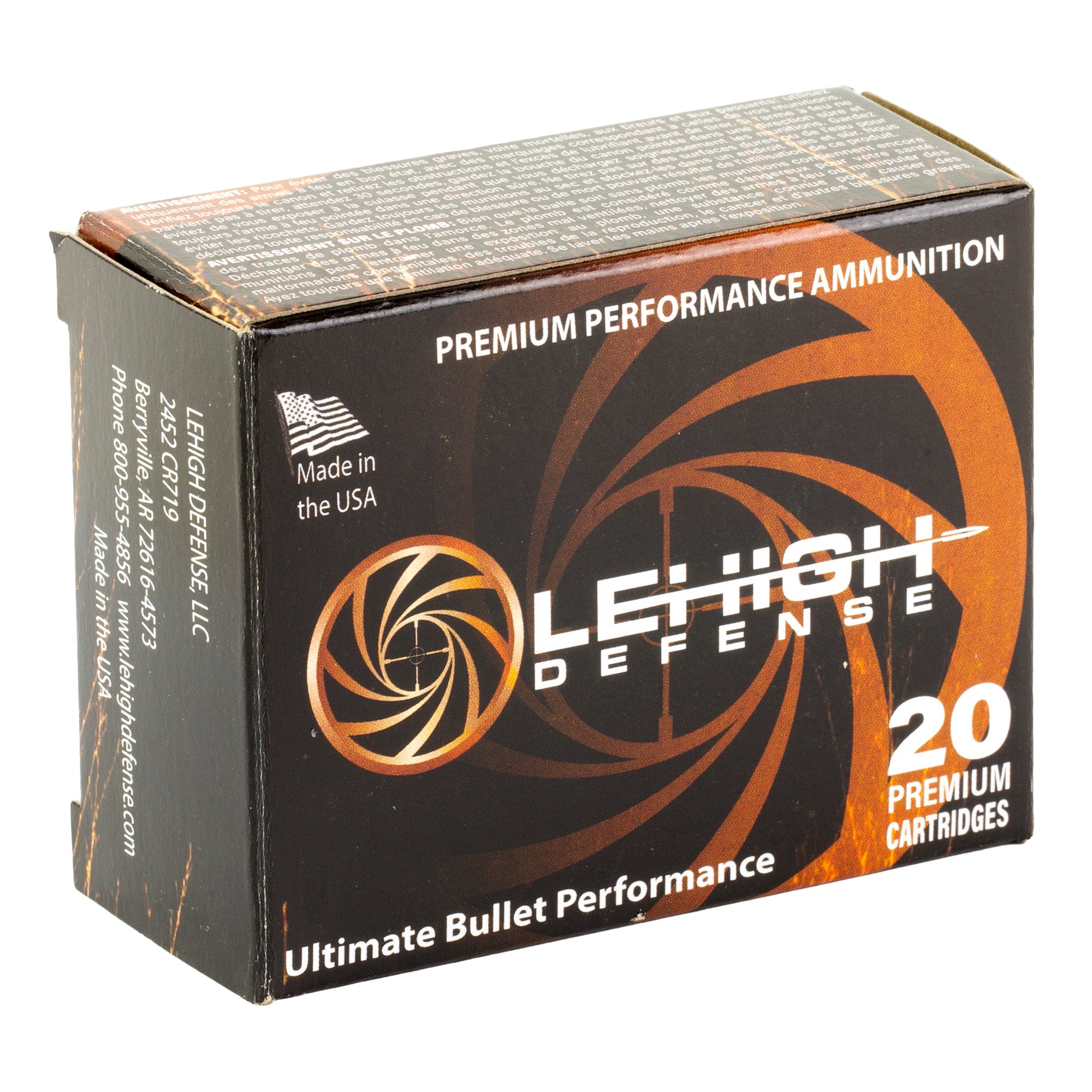 Lehigh Defense Xtreme Defense .45 ACP 135-Grain Copper Bullet (20 Pack)