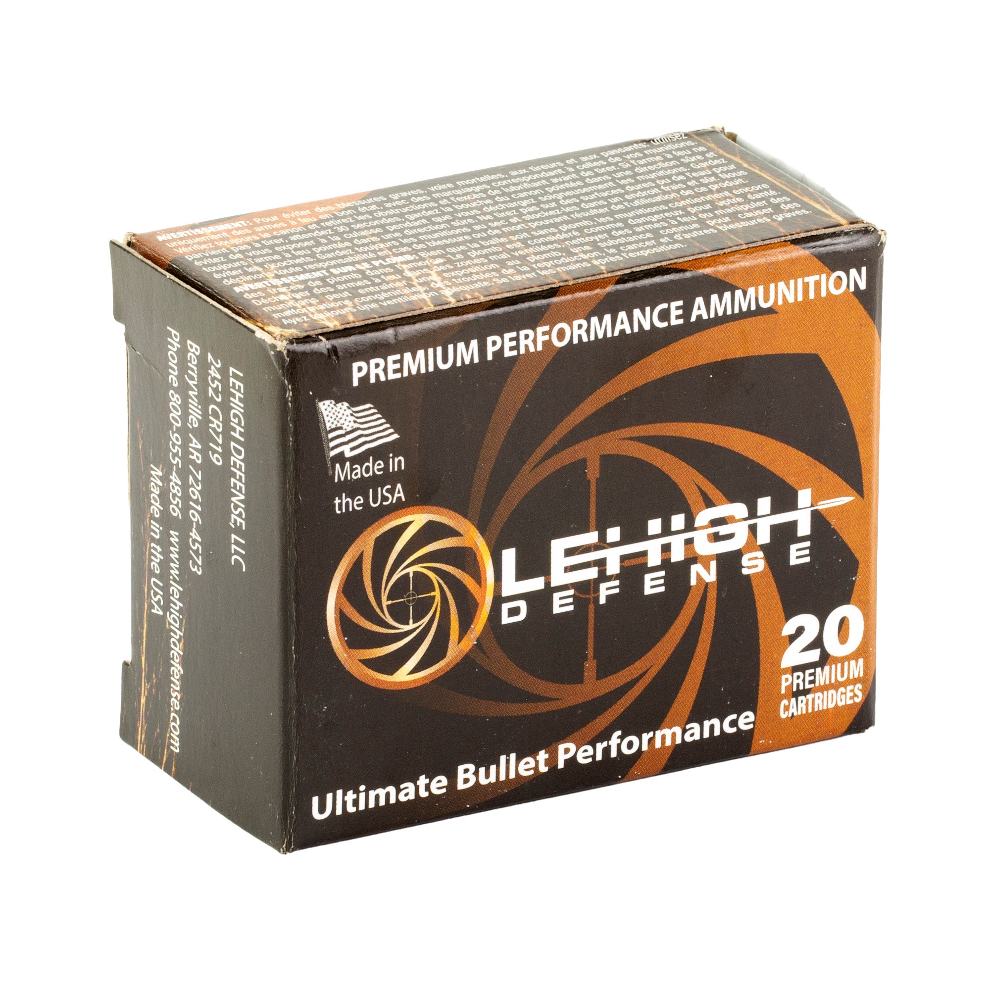 Lehigh Defense Xtreme Defense 9mm 90-Grain Fluid Transfer Monolithic Ammo (20 Rounds per Box, 200 per Case)